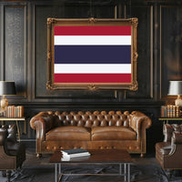 Thailand Flag Minimalist Art Print - Country Flag Poster PosterGoat