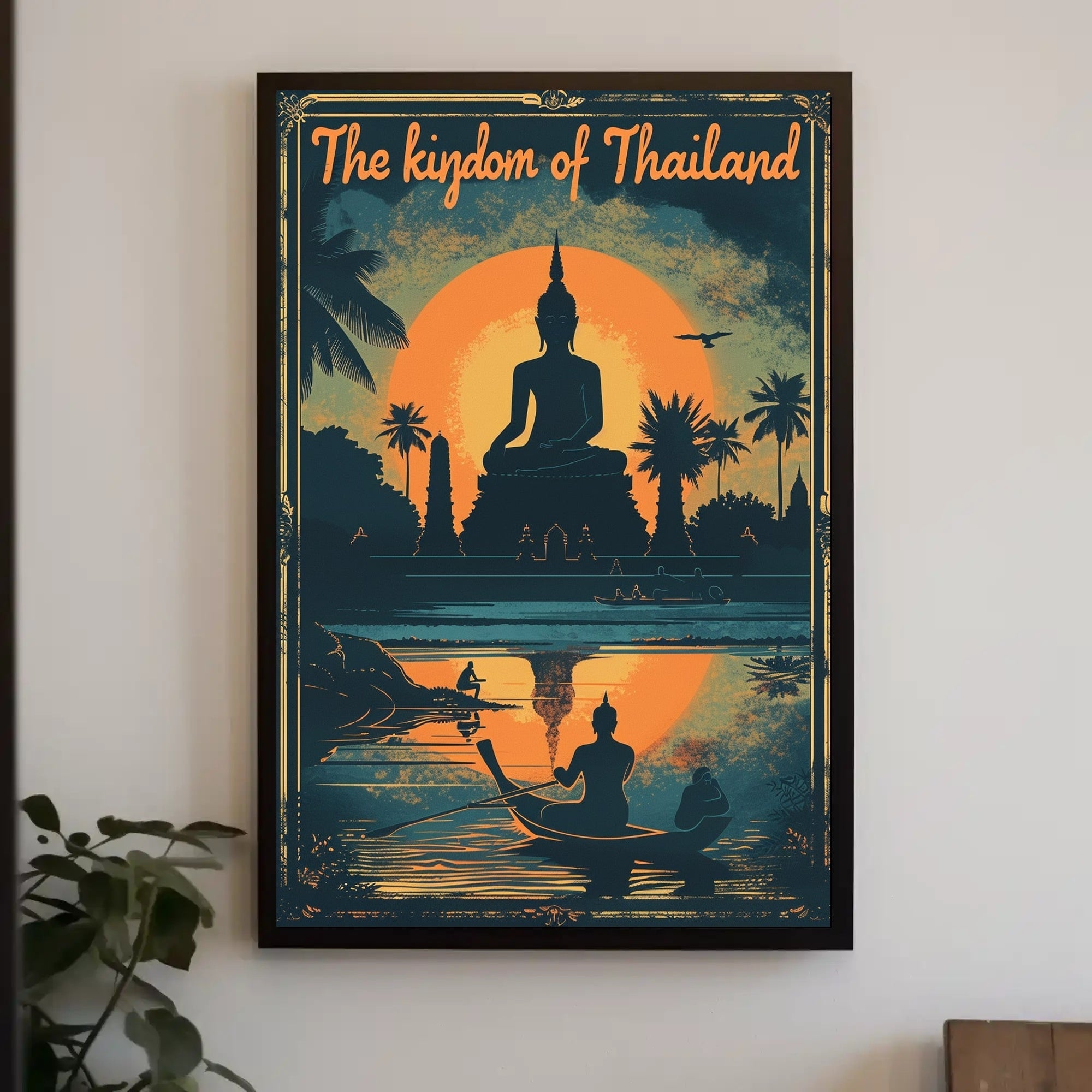 Thailand Sunset Serenity Travel Poster PosterGoat