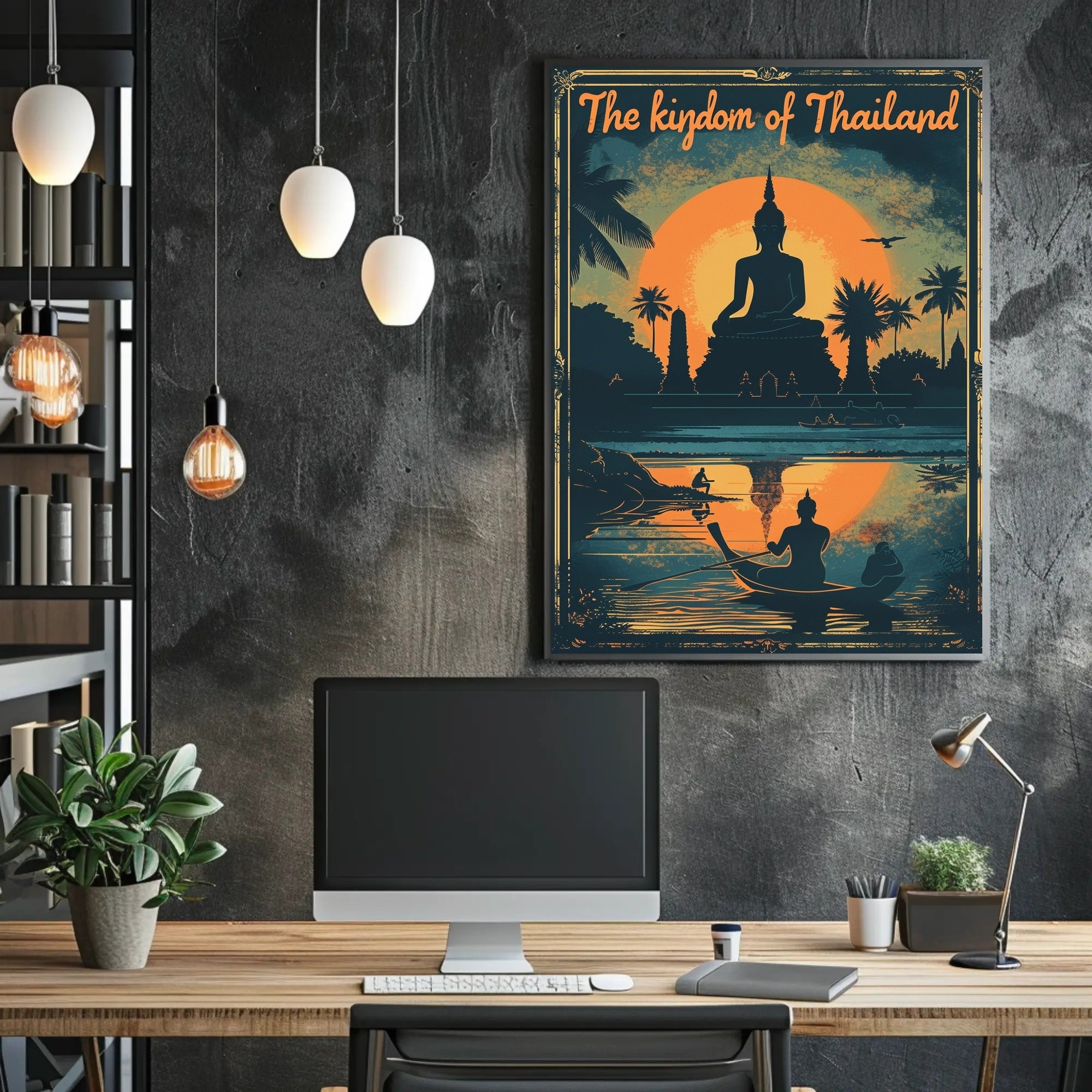 Thailand Sunset Serenity Travel Poster PosterGoat