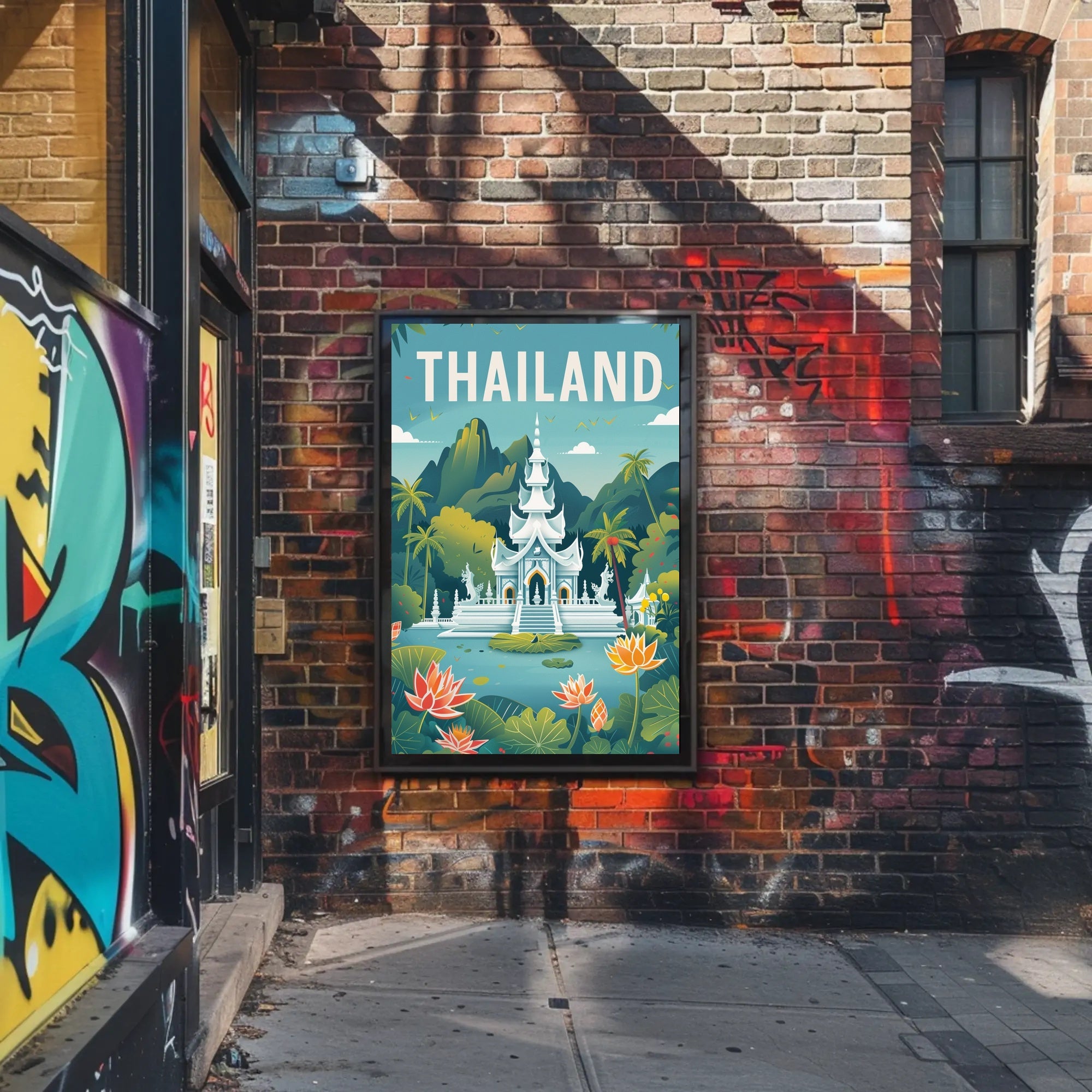 Thailand's Serene Landscape Travel Poster PosterGoat