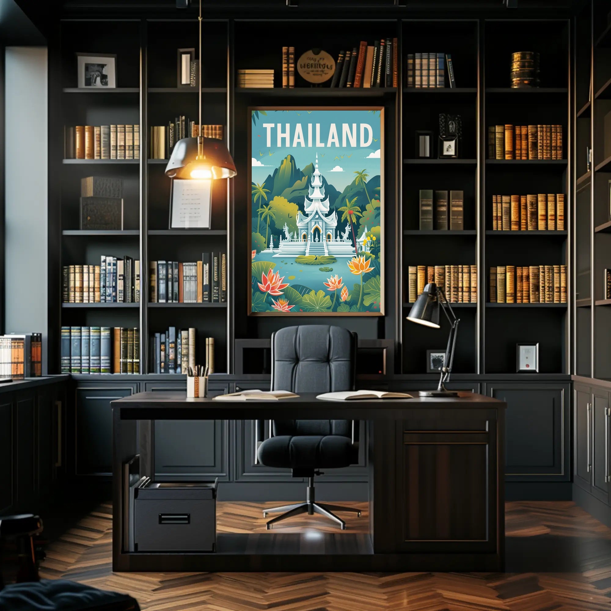 Thailand's Serene Landscape Travel Poster PosterGoat