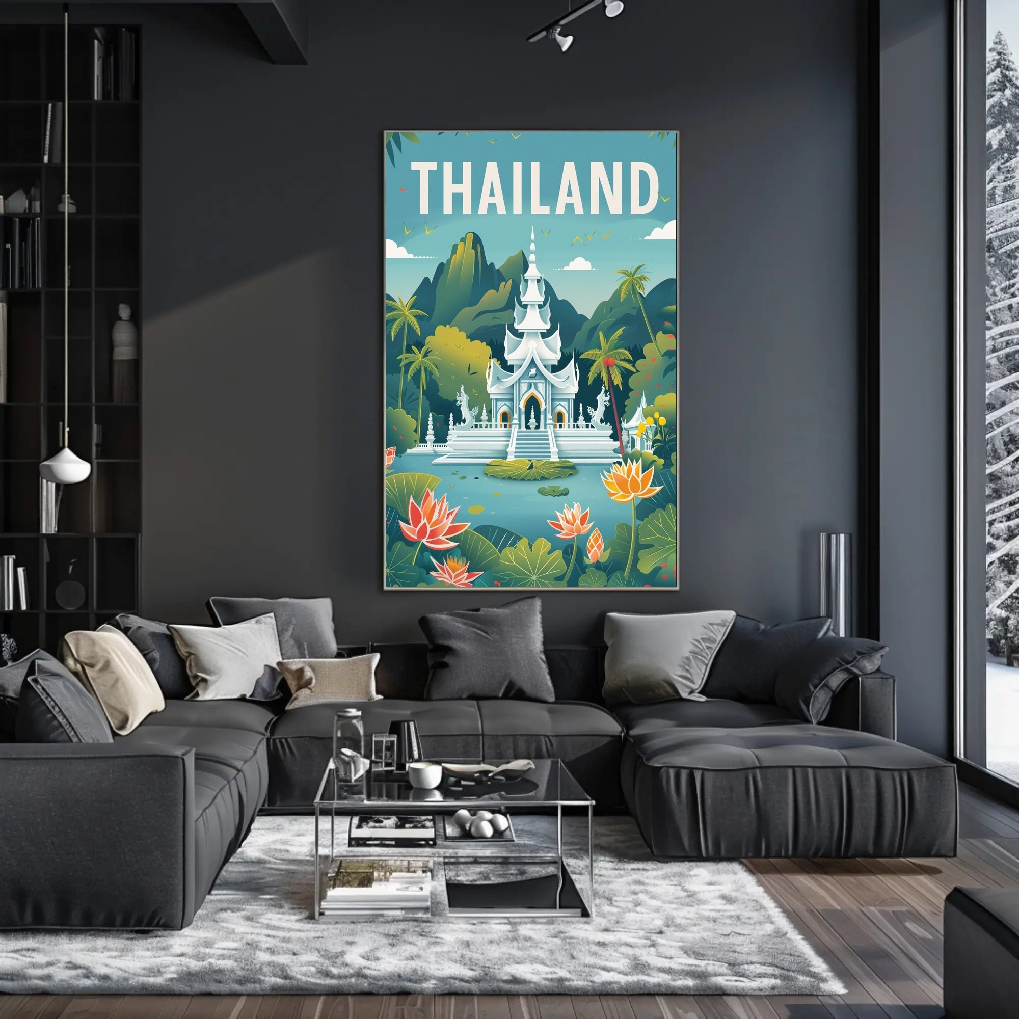 Thailand's Serene Landscape Travel Poster PosterGoat