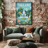 Thailand's Serene Landscape Travel Poster PosterGoat