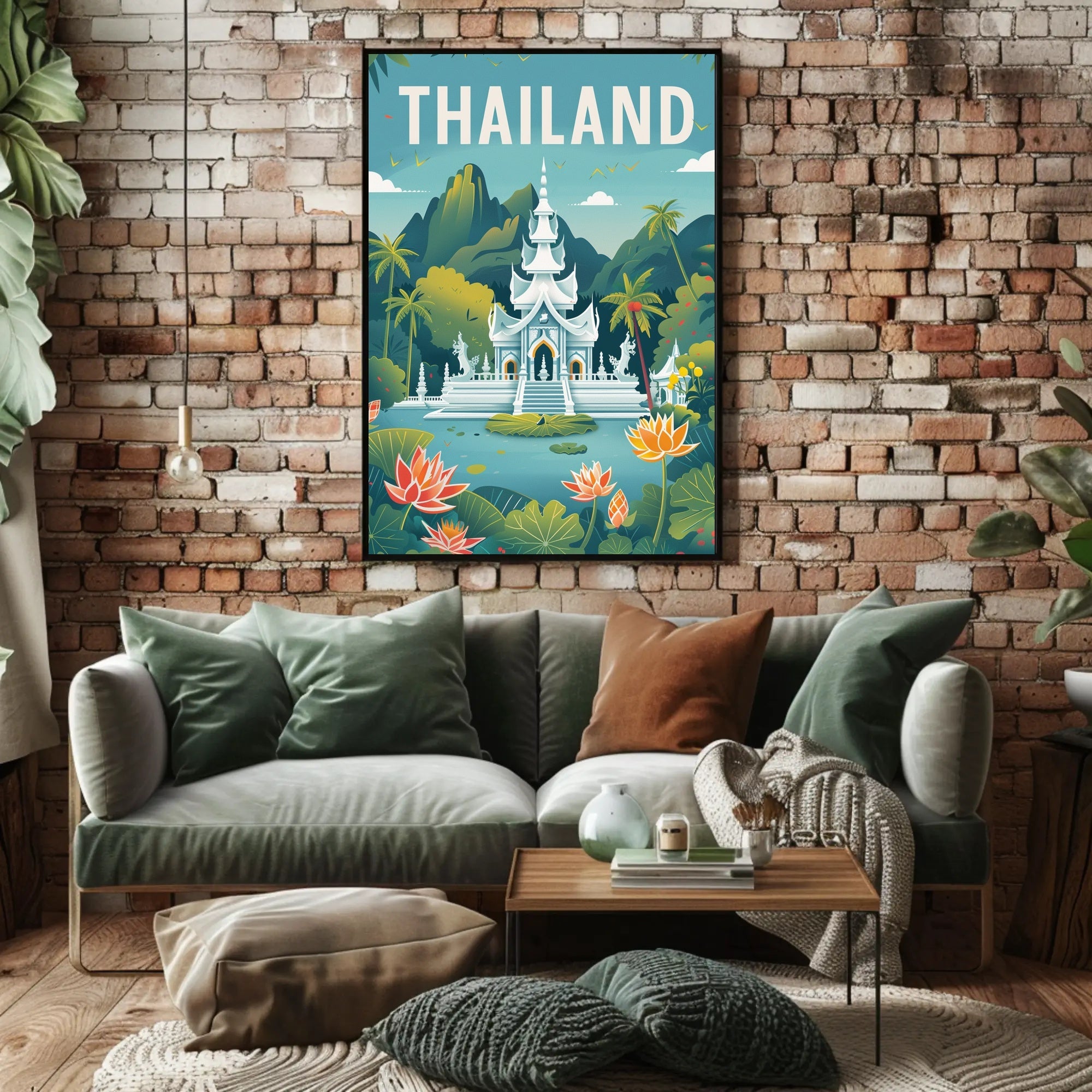 Thailand's Serene Landscape Travel Poster PosterGoat