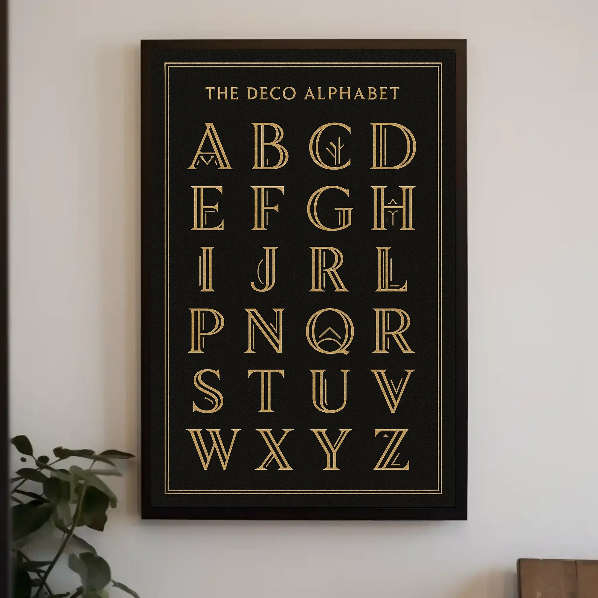 The Deco Alphabet: Elegant Art Deco Artistic Poster PosterGoat