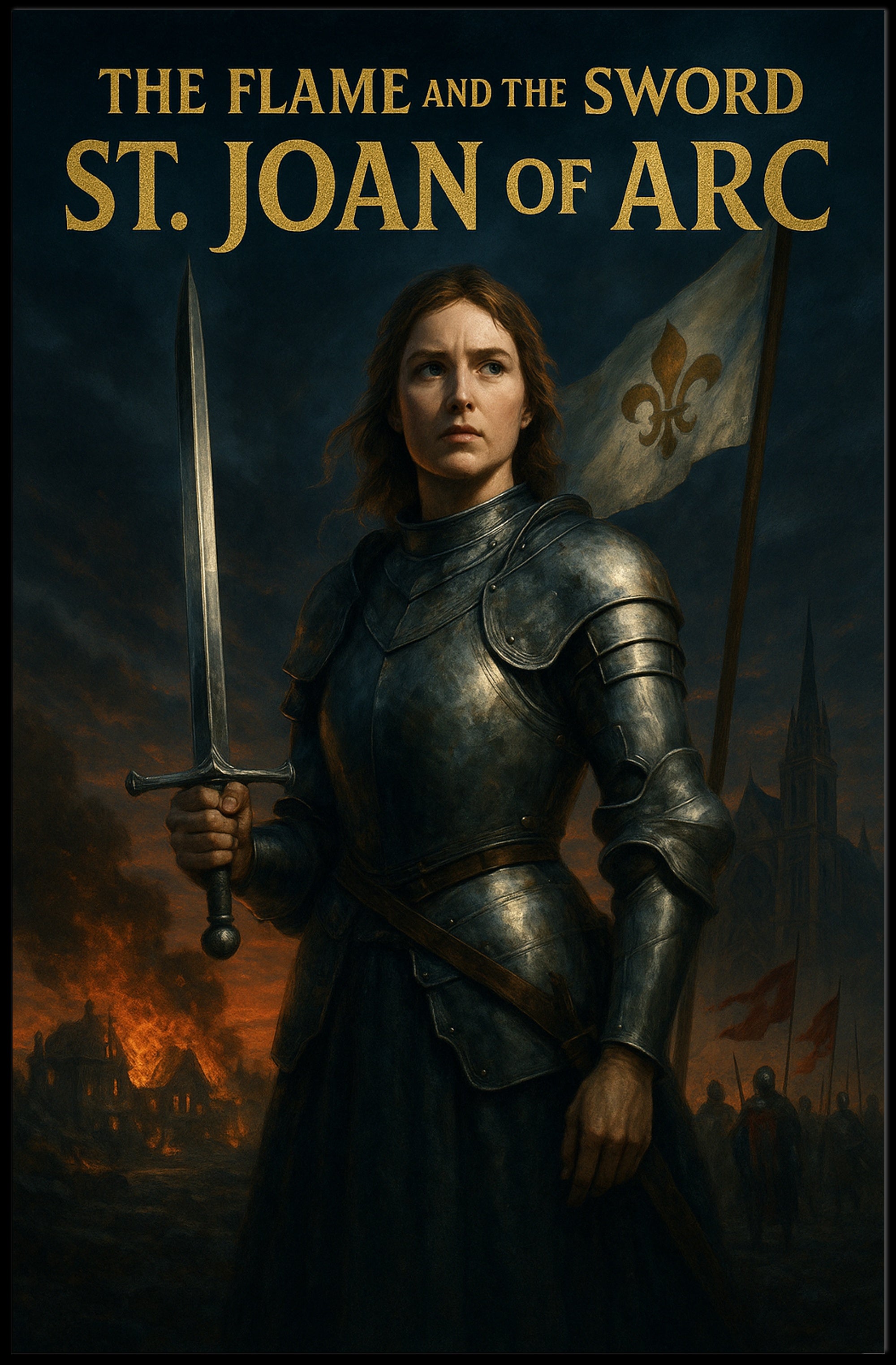 The Flame And The Sword St. Joan Of Arc Poster PosterGoat