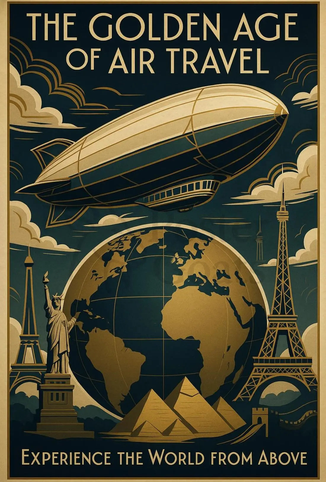 The Golden Age of Air Travel Vintage Travel Poster PosterGoat