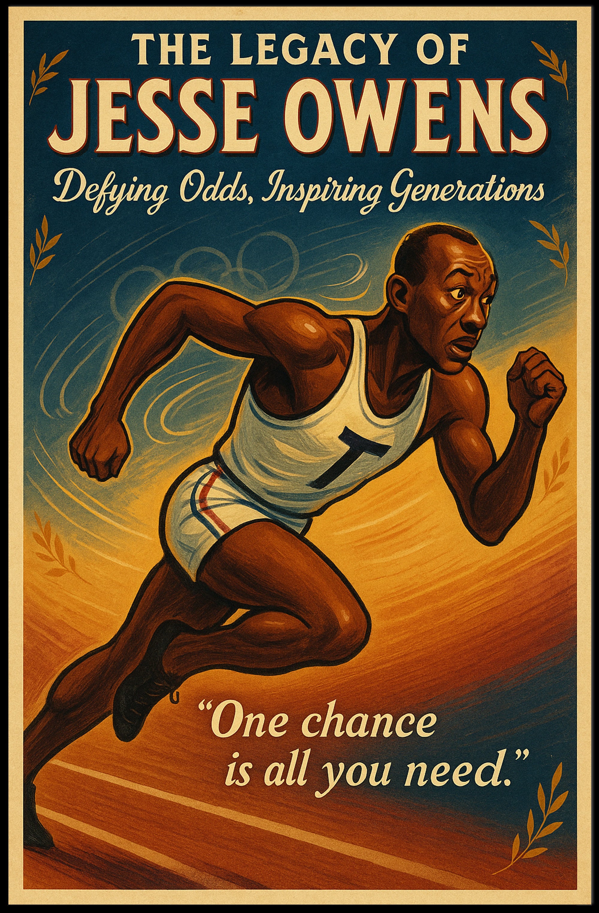The Legacy of Jesse Owens Wall Art Print PosterGoat