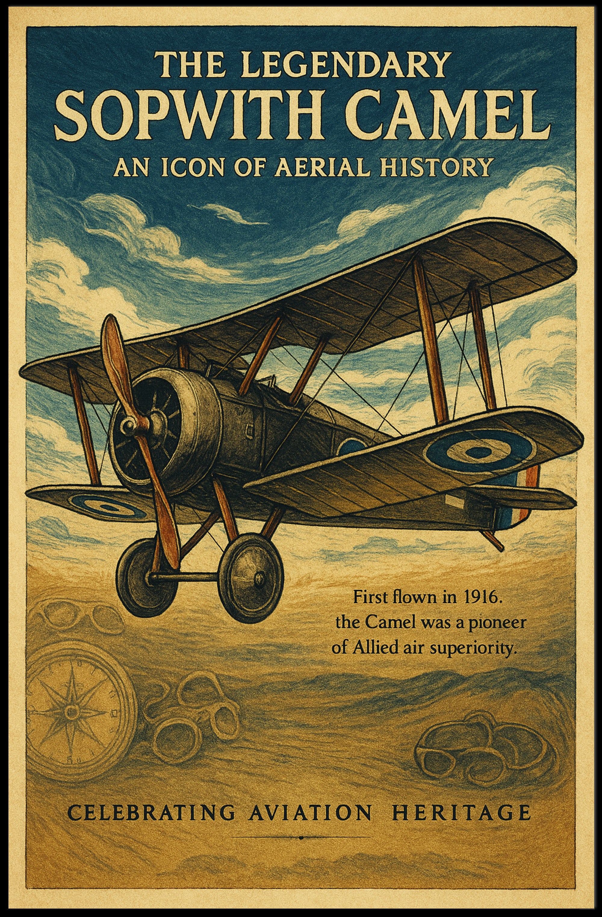 The Legendary Sopwith Camel Poster PosterGoat