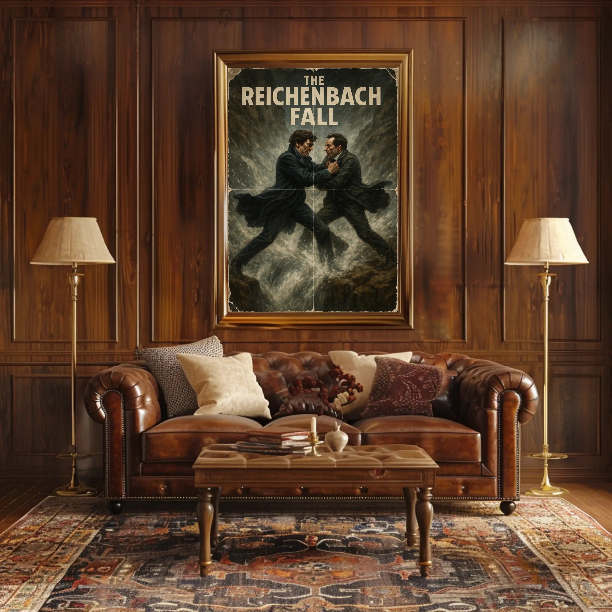 The Reichenbach Fall Dramatic Historical Poster PosterGoat