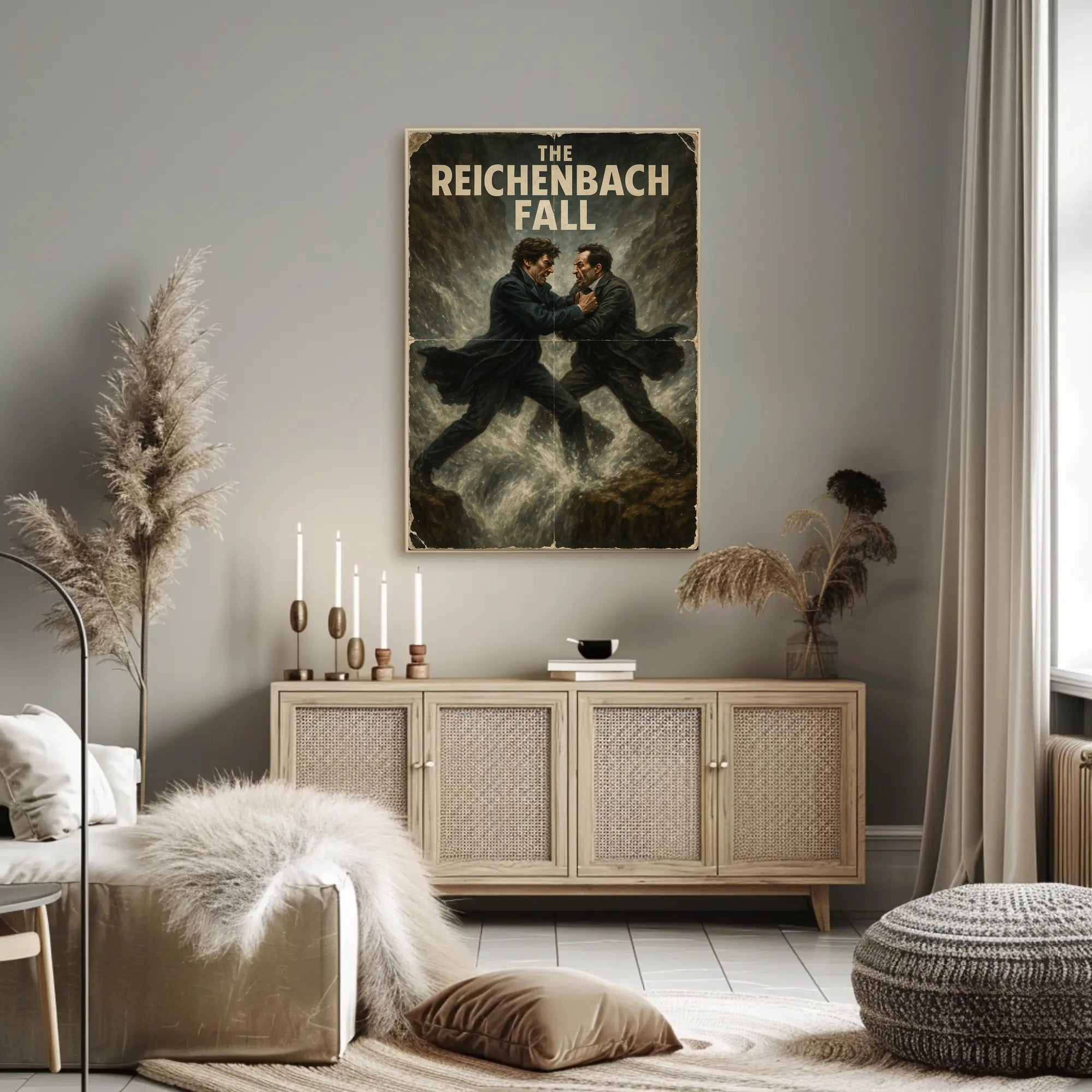 The Reichenbach Fall Dramatic Historical Poster PosterGoat