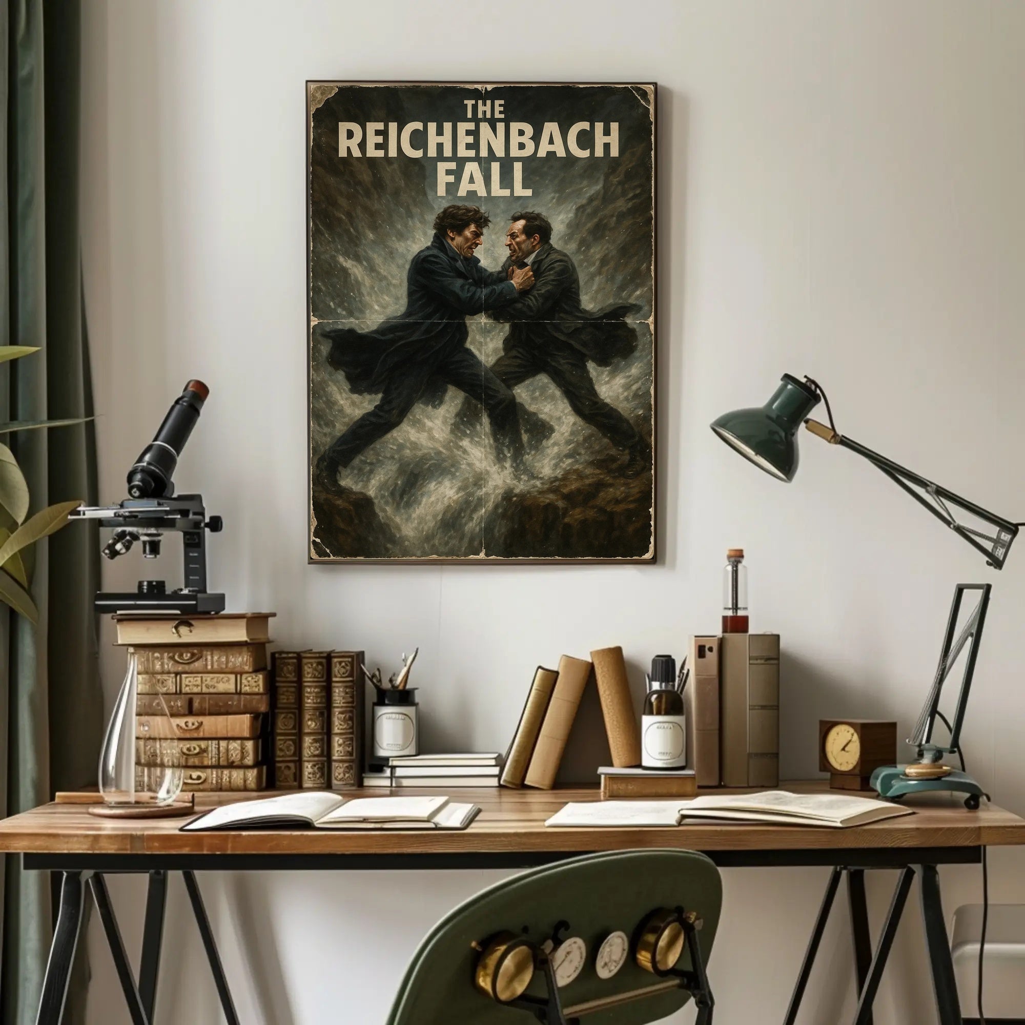 The Reichenbach Fall Dramatic Historical Poster PosterGoat