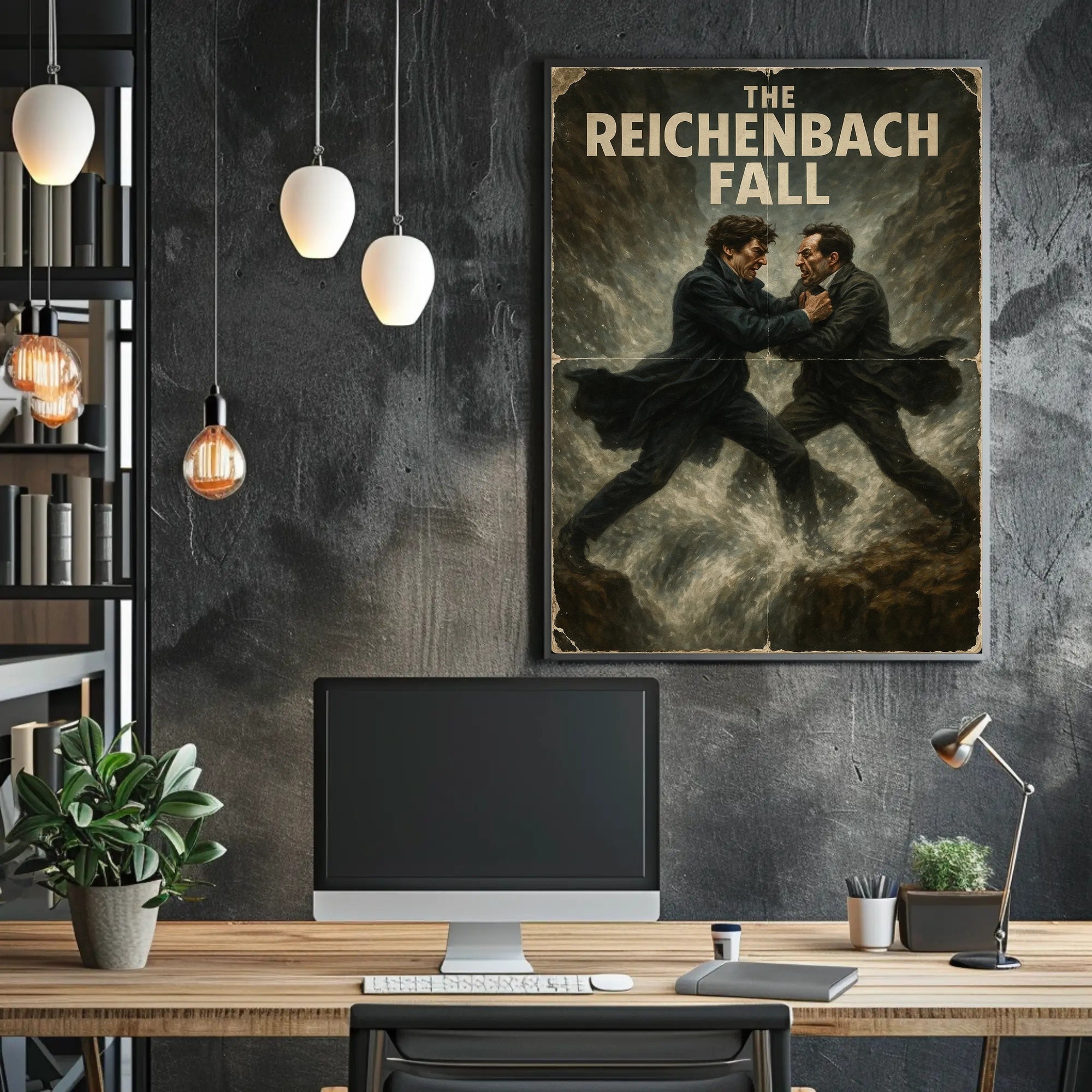 The Reichenbach Fall Dramatic Historical Poster PosterGoat
