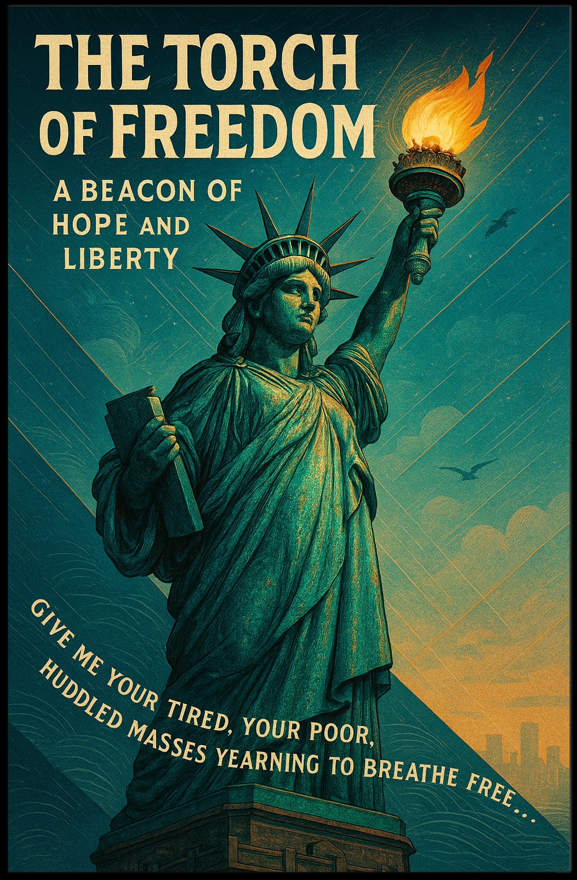 The Torch Of Freedom Poster PosterGoat