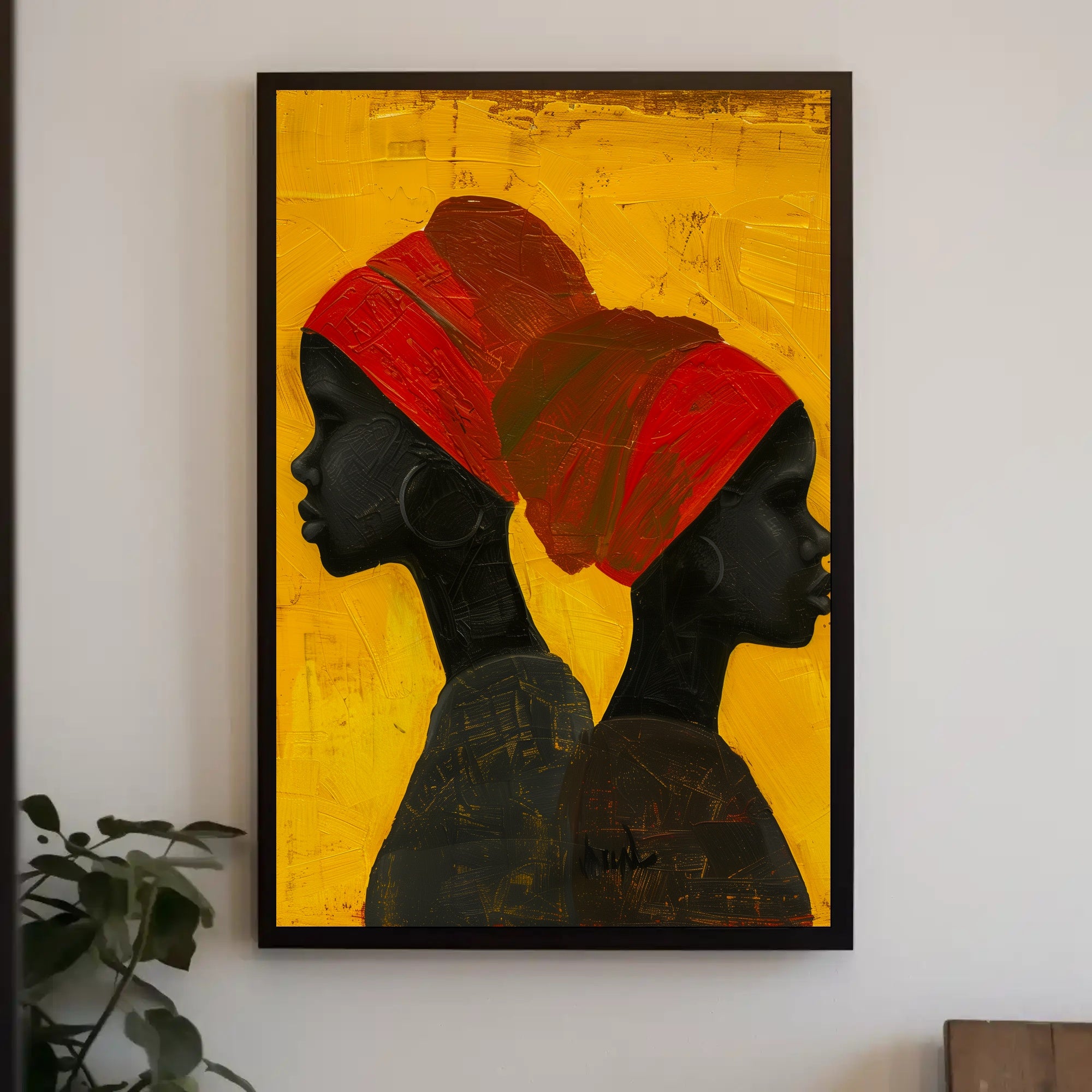 The poster features a striking and artistic illustration of two profiles of individuals Travel Poster PosterGoat