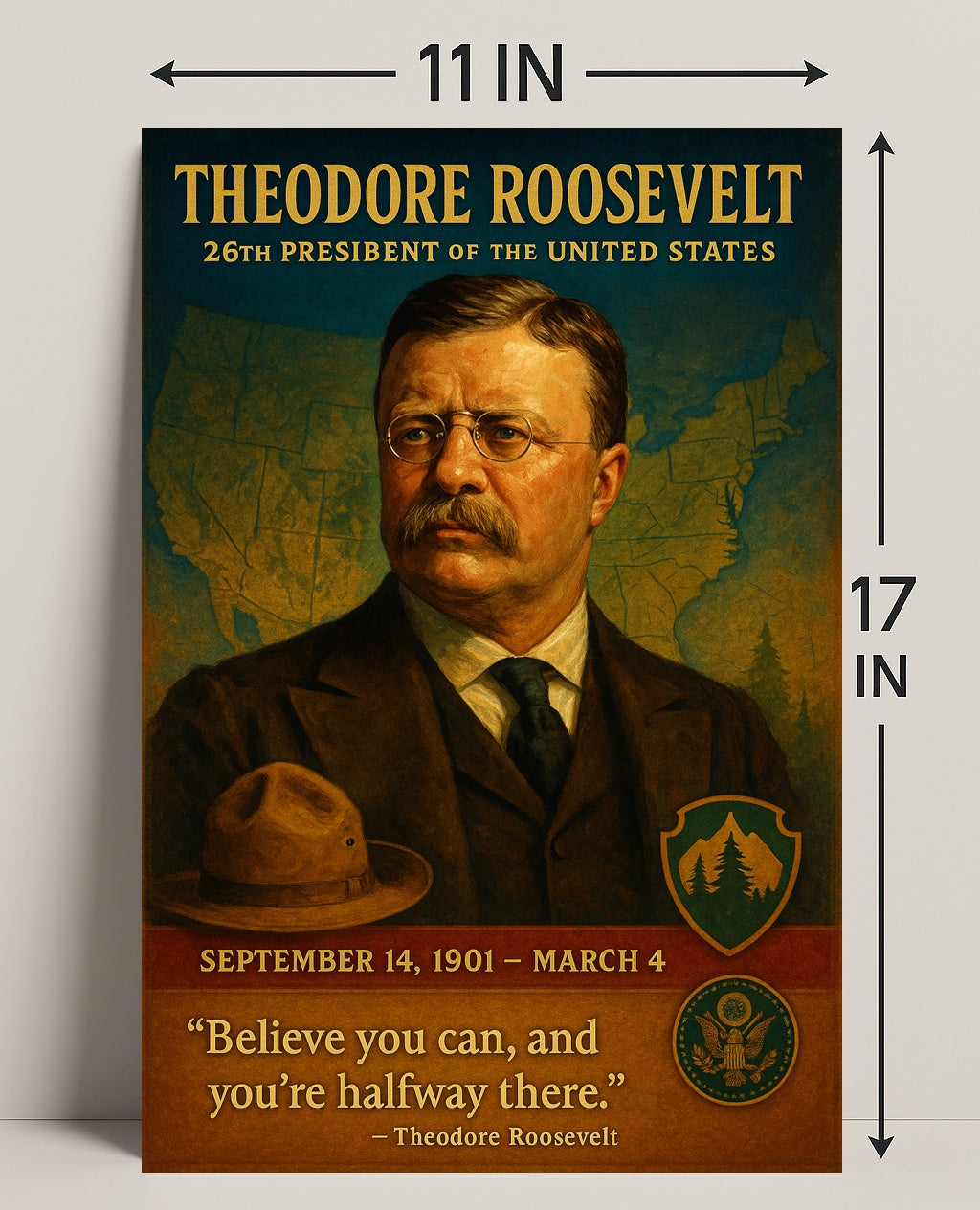 Theodore Roosevelt 26Th President Poster PosterGoat