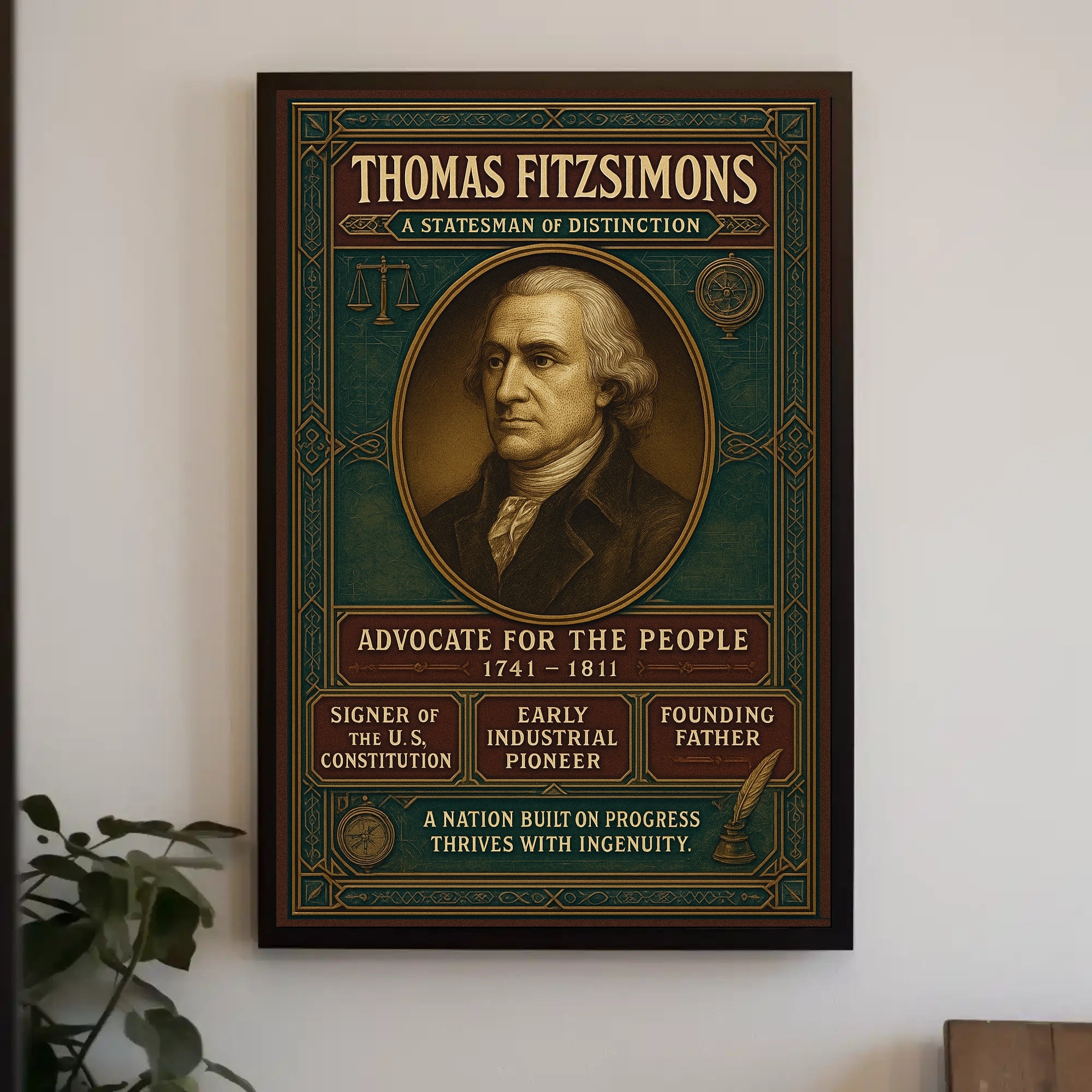 Thomas Fitzsimons A Statesman Of Poster PosterGoat