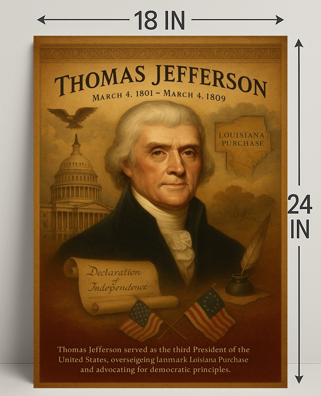 Thomas Jefferson 3Rd President Poster PosterGoat