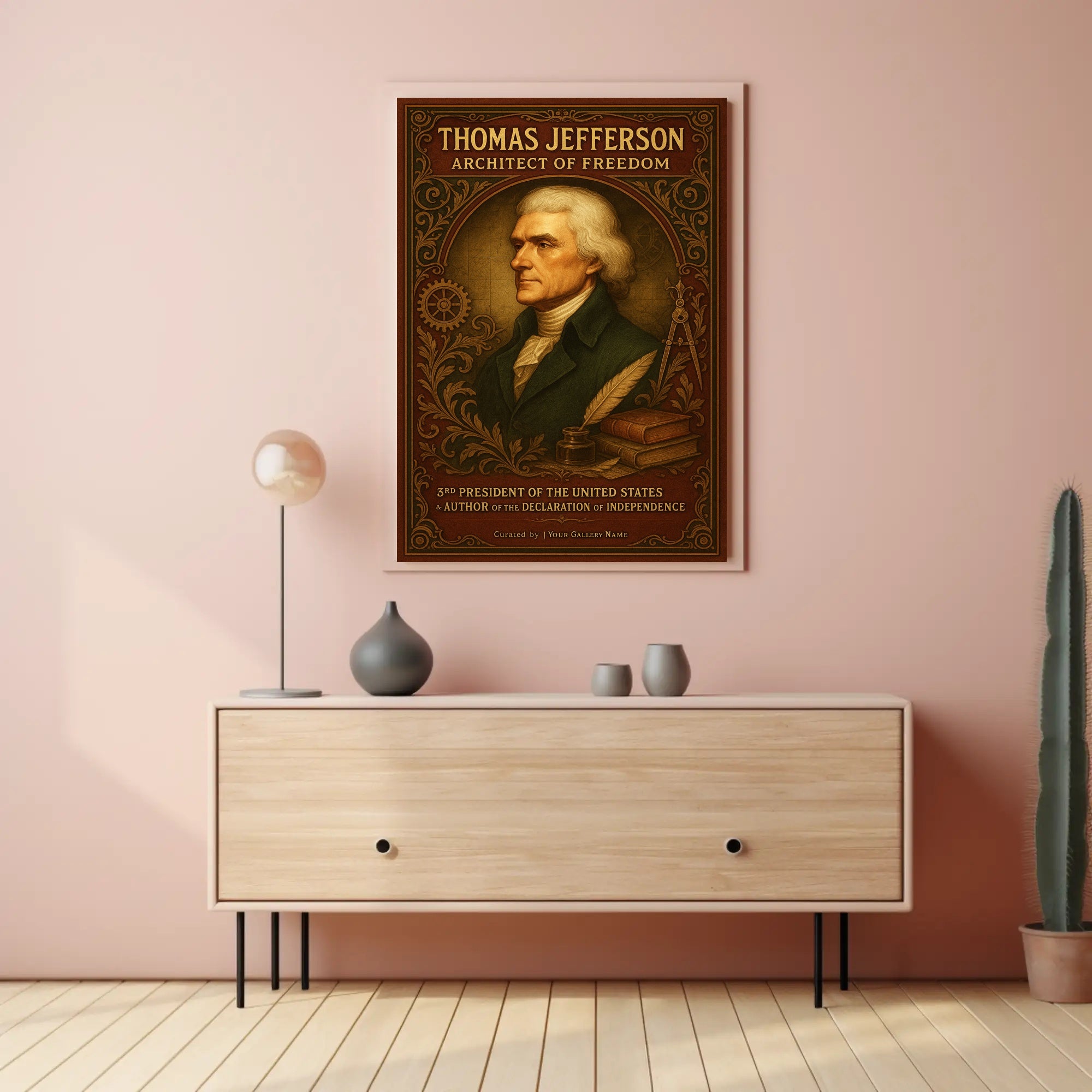 Thomas Jefferson 3rd President Wall Art Print PosterGoat