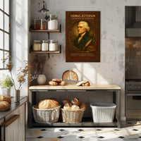 Thomas Jefferson 3rd President Wall Art Print PosterGoat