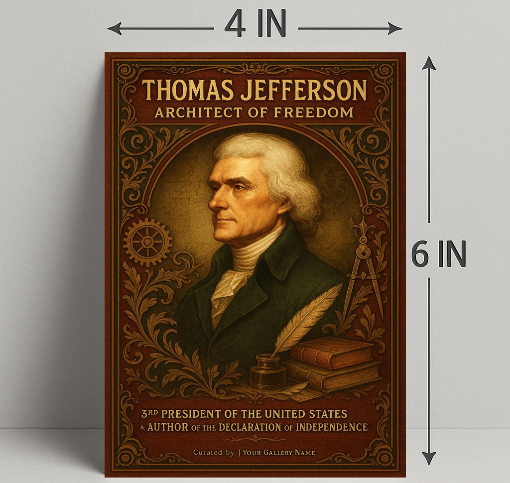 Thomas Jefferson 3rd President Wall Art Print PosterGoat