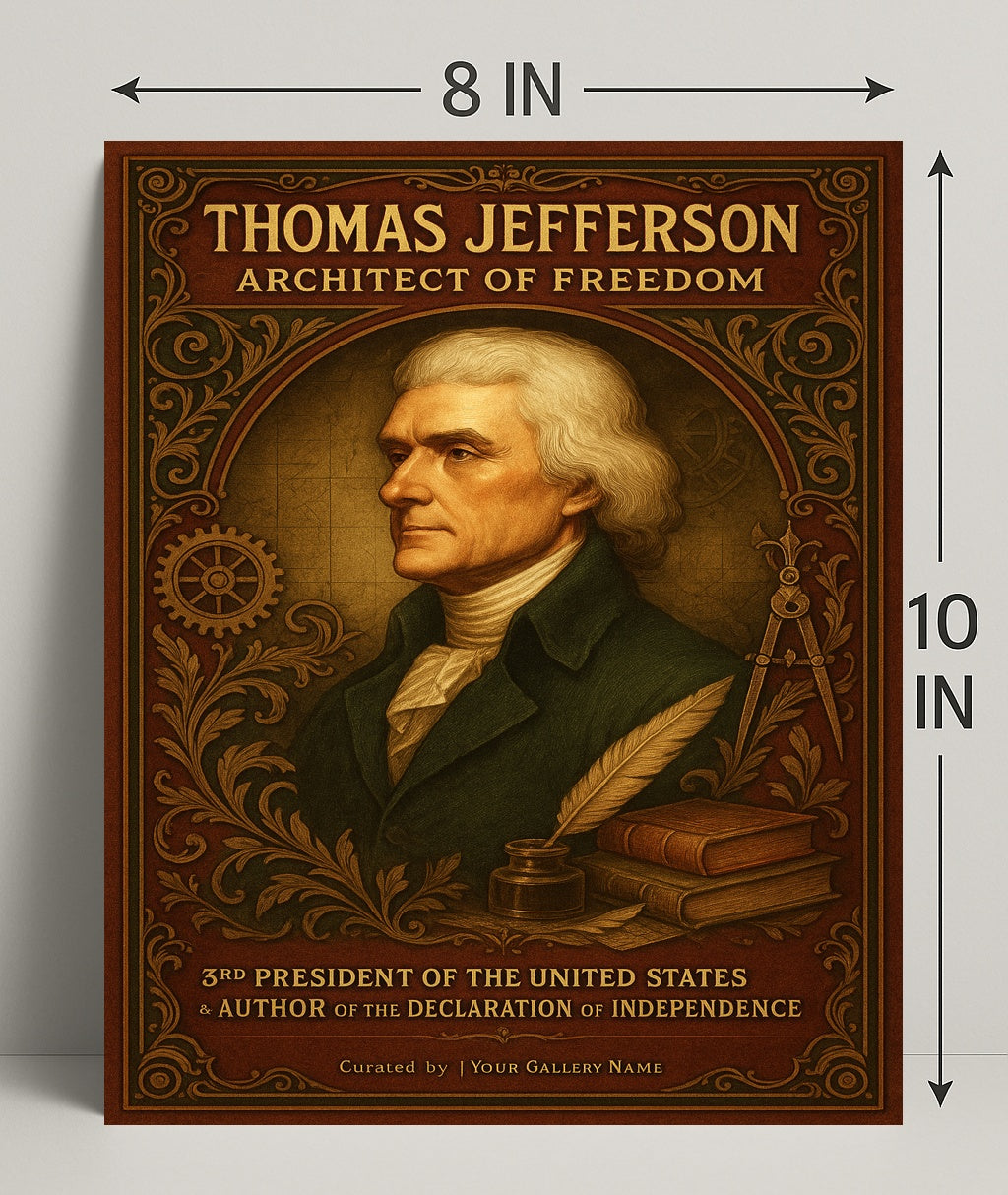 Thomas Jefferson 3rd President Wall Art Print PosterGoat