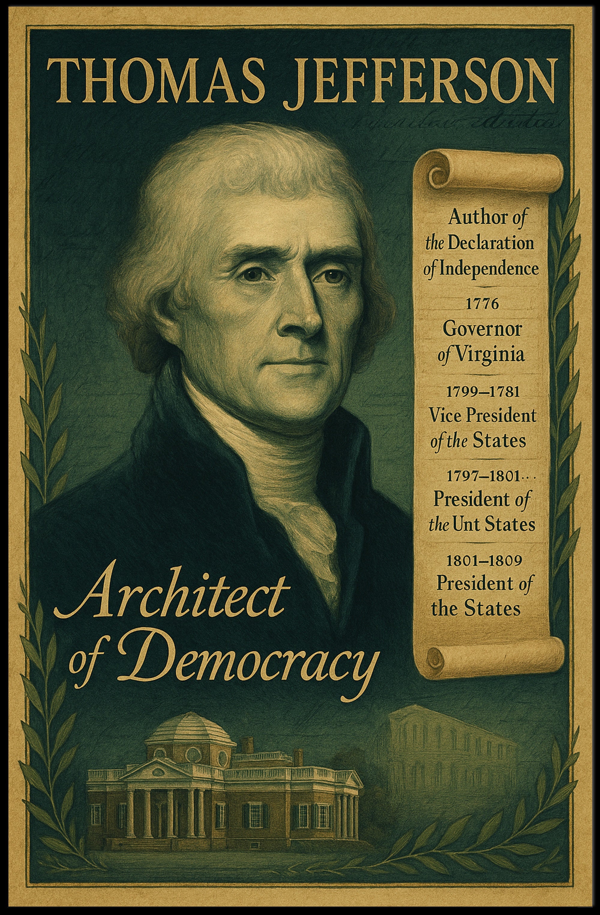 Thomas Jefferson Architect of Democracy Poster PosterGoat