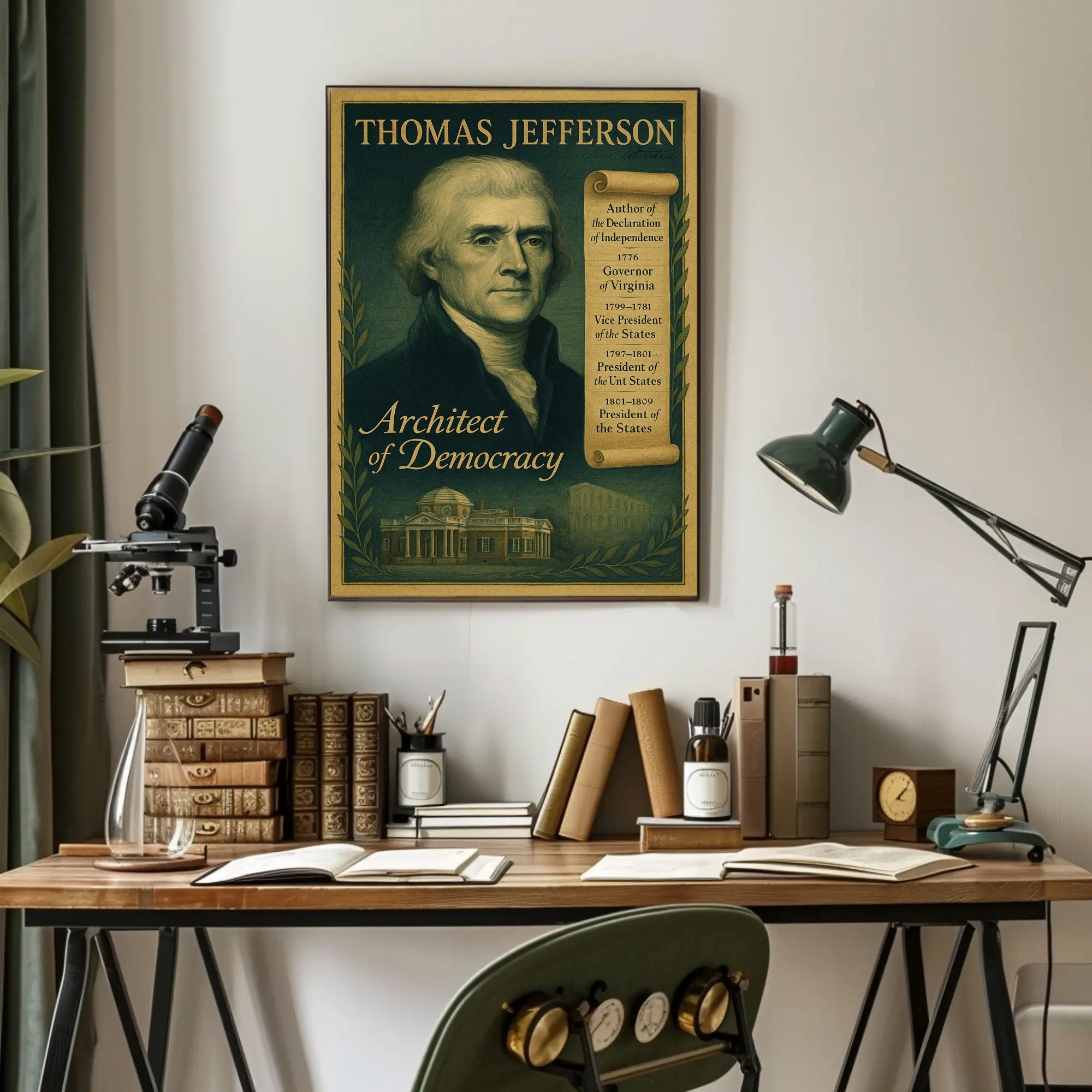 Thomas Jefferson Architect of Democracy Poster PosterGoat