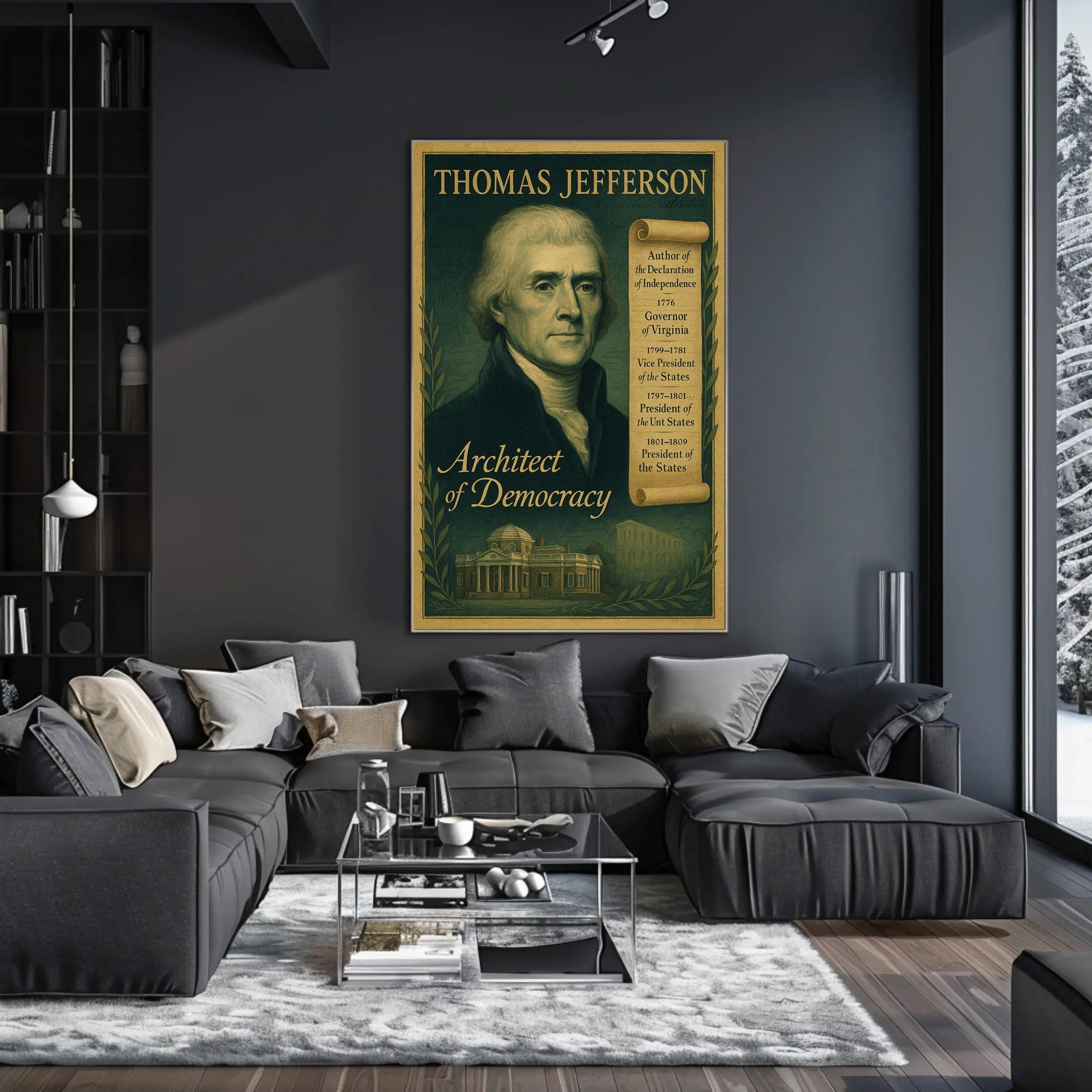 Thomas Jefferson Architect of Democracy Poster PosterGoat