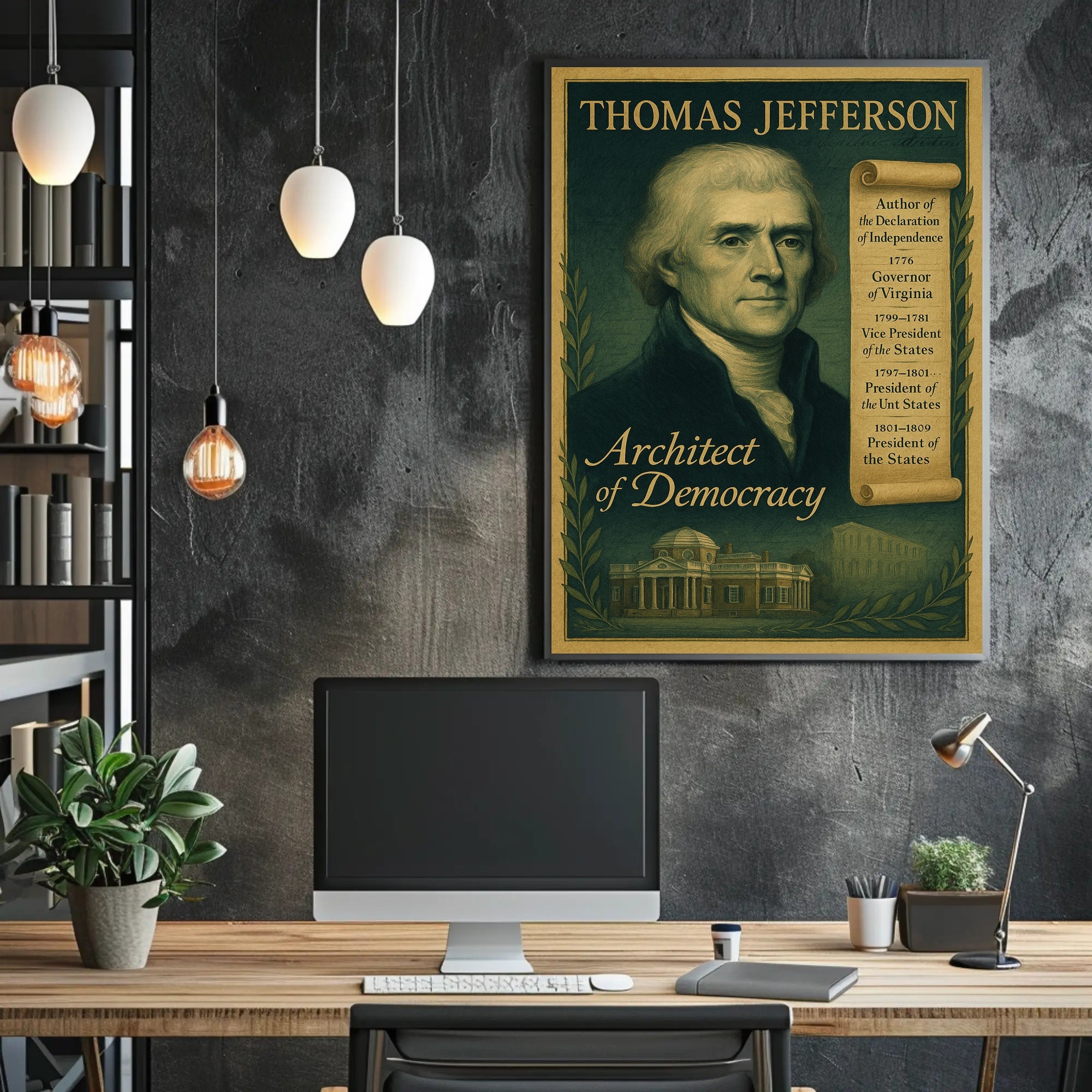 Thomas Jefferson Architect of Democracy Poster PosterGoat