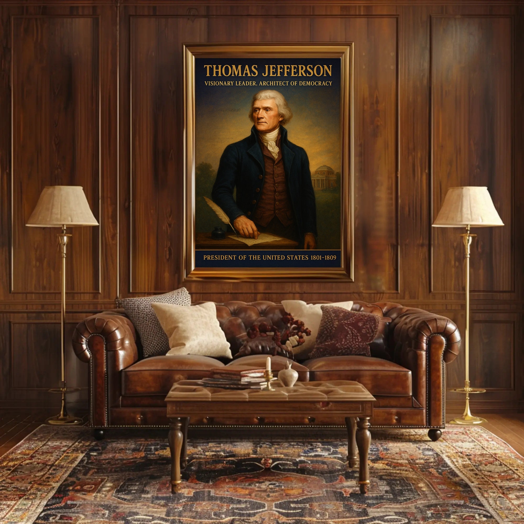 Thomas Jefferson Visionary Leader Poster PosterGoat