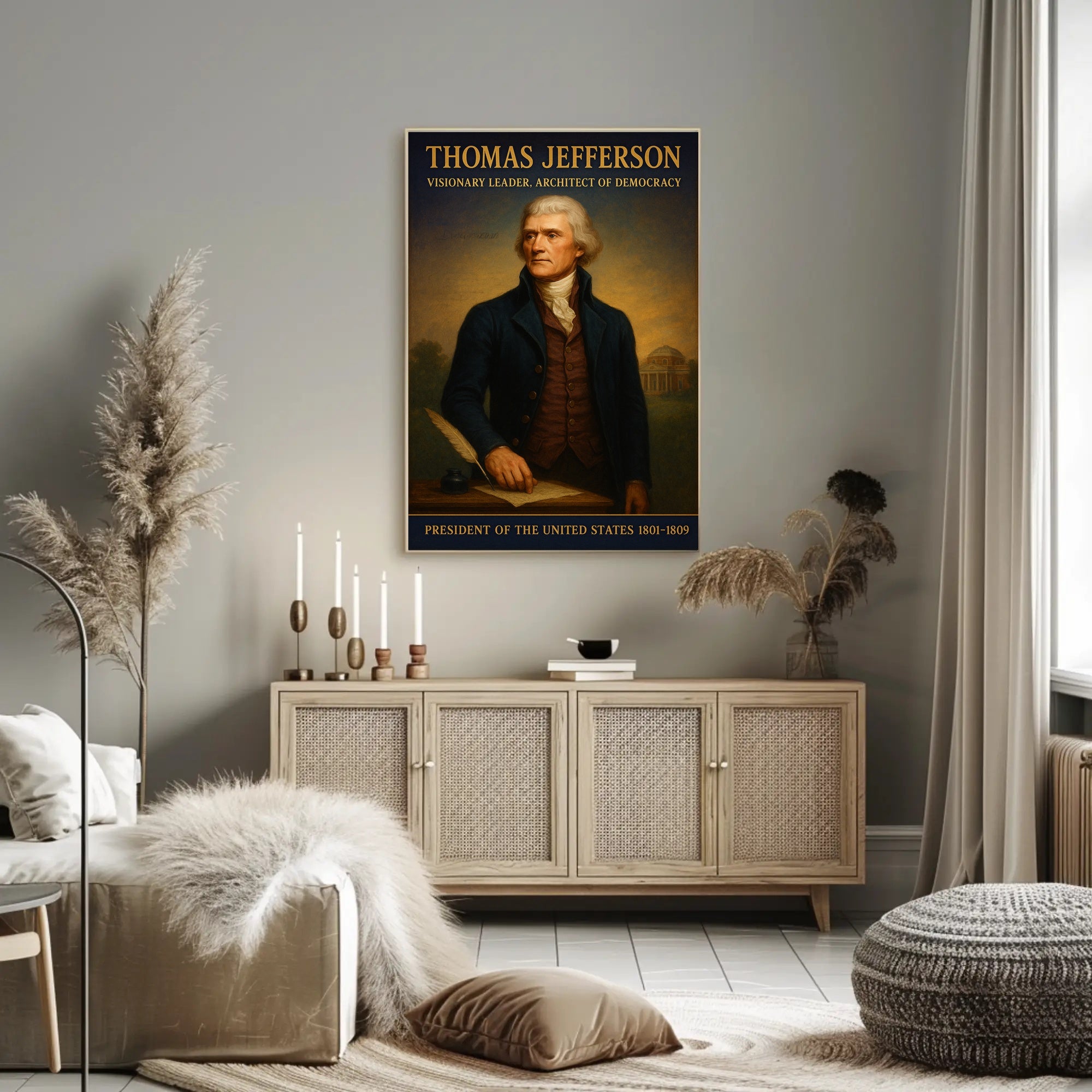 Thomas Jefferson Visionary Leader Poster PosterGoat