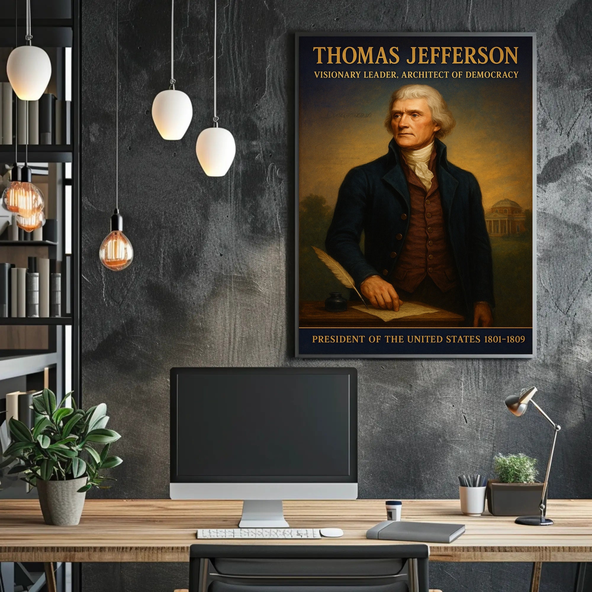 Thomas Jefferson Visionary Leader Poster PosterGoat