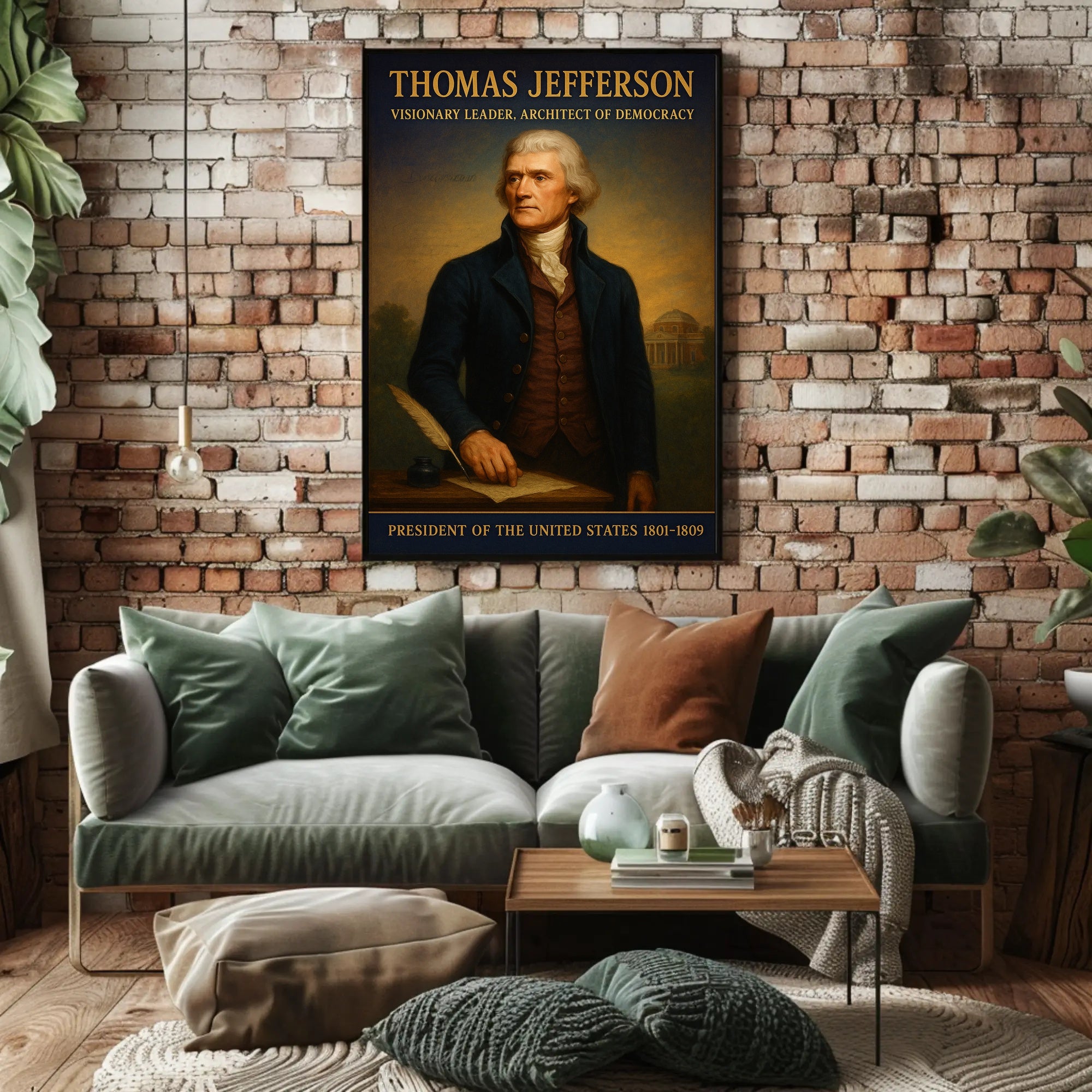 Thomas Jefferson Visionary Leader Poster PosterGoat