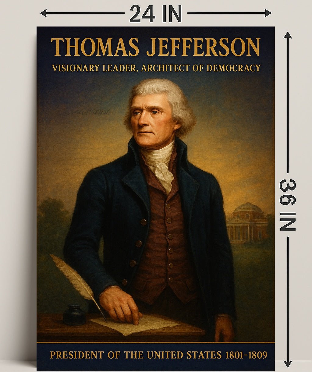 Thomas Jefferson Visionary Leader Poster PosterGoat