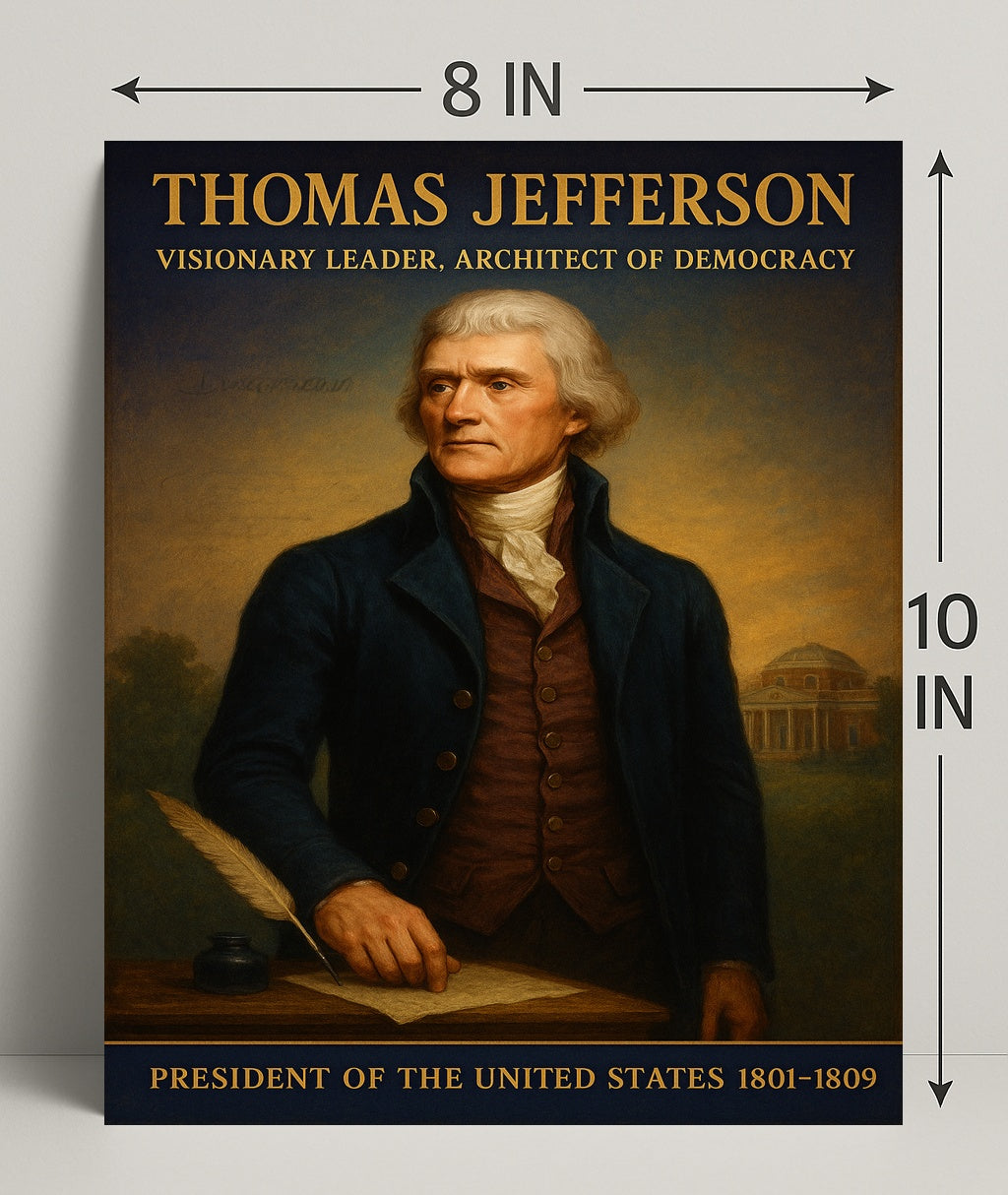 Thomas Jefferson Visionary Leader Poster PosterGoat