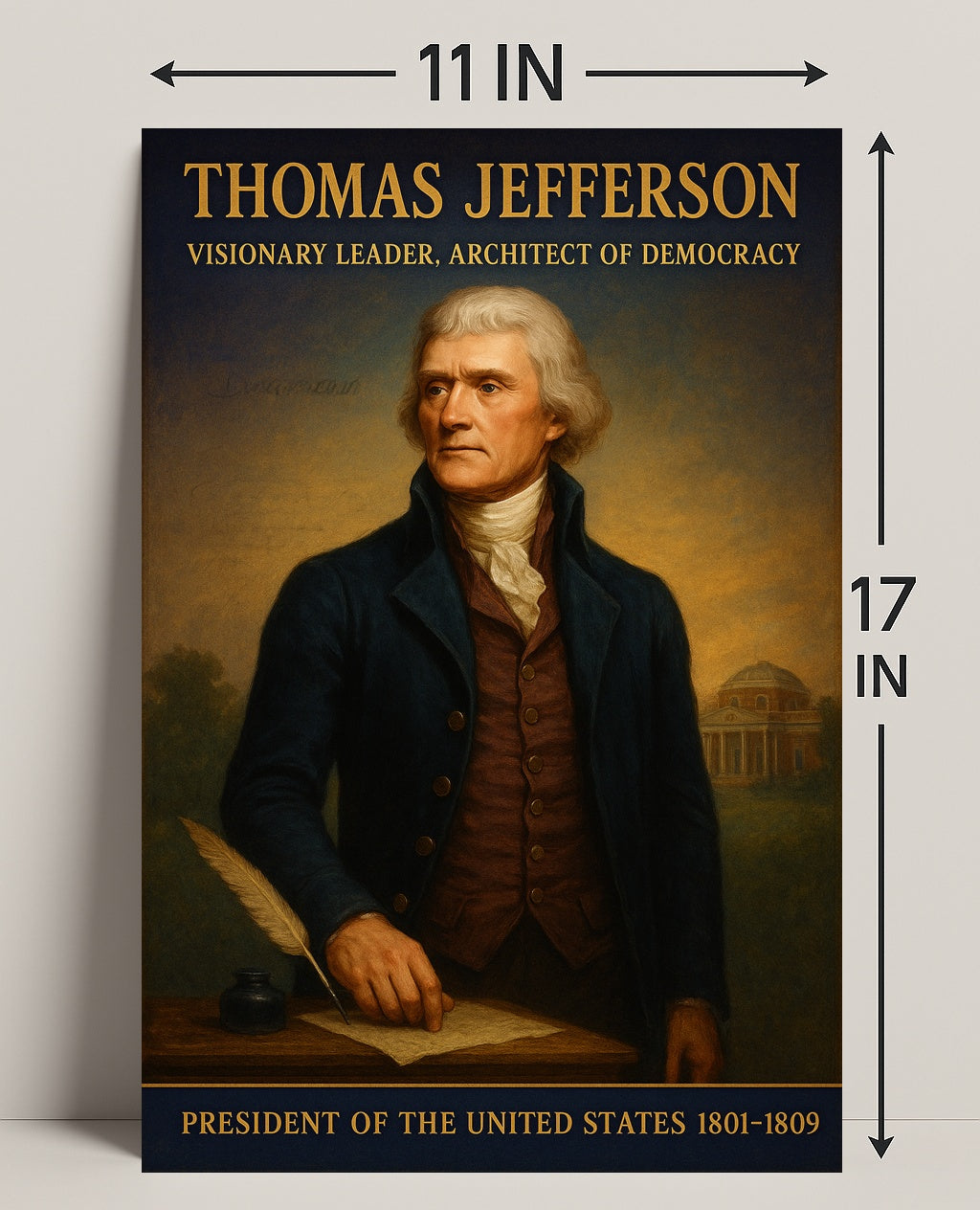 Thomas Jefferson Visionary Leader Poster PosterGoat