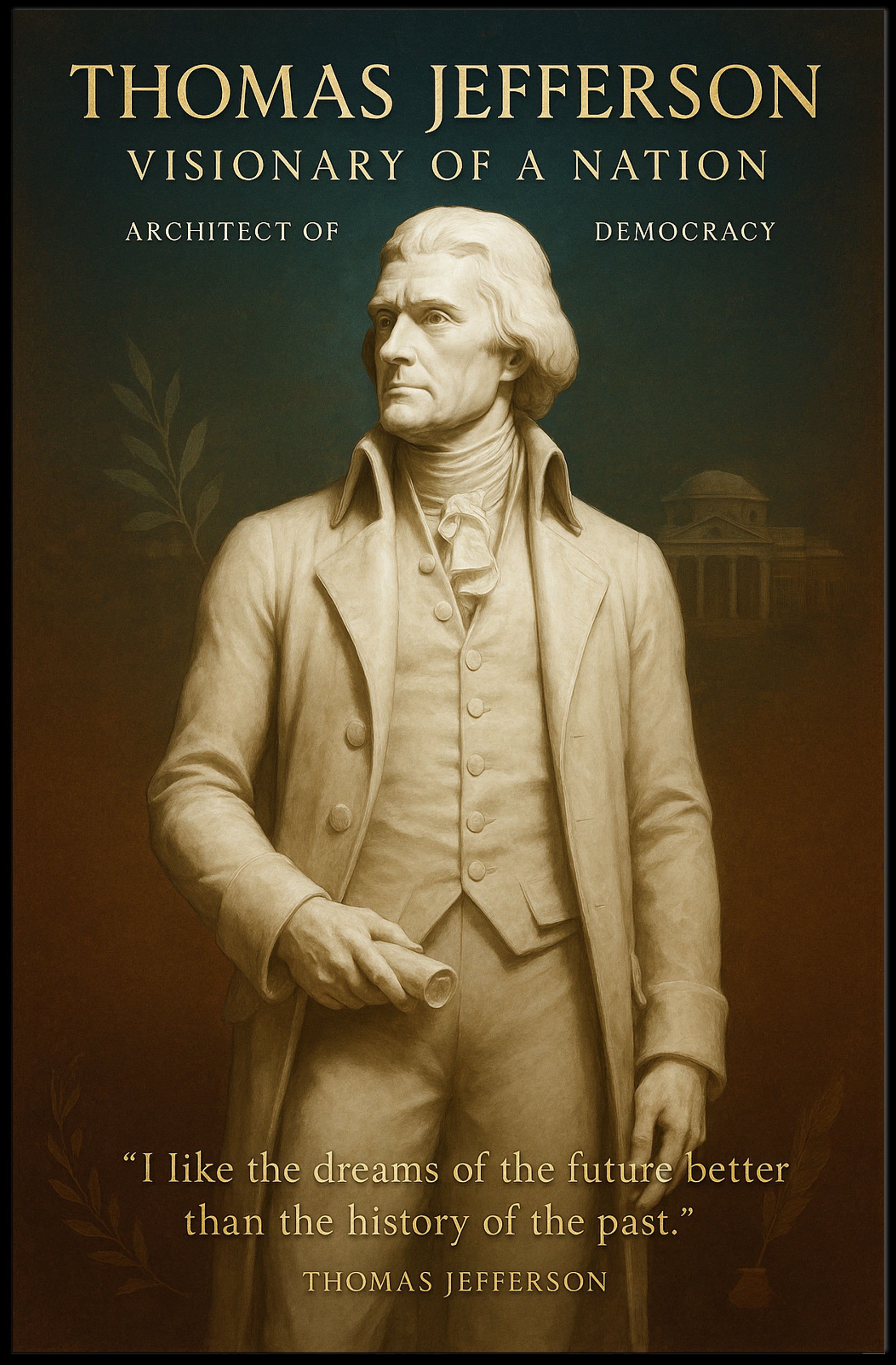 Thomas Jefferson Visionary of a Nation Poster PosterGoat