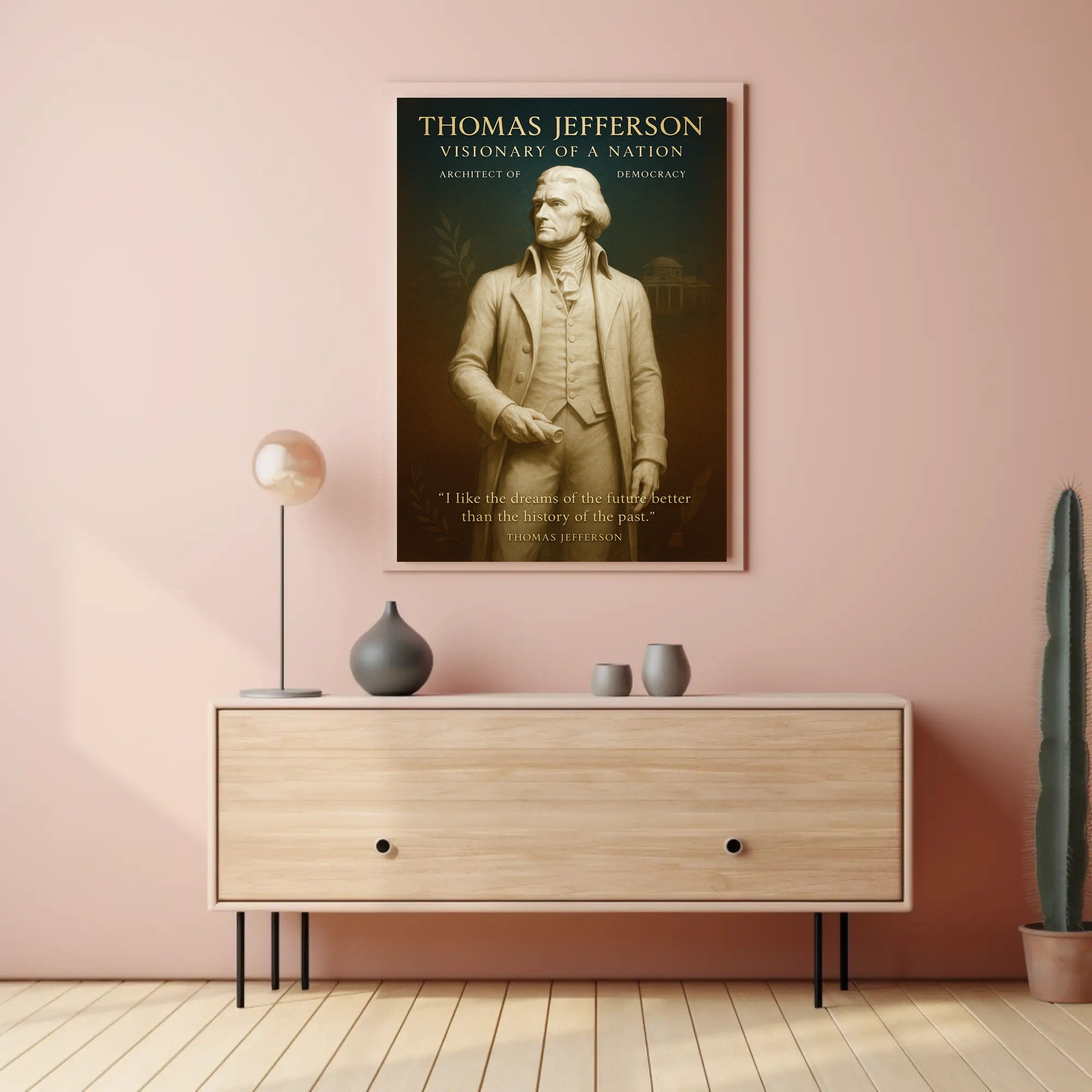 Thomas Jefferson Visionary of a Nation Poster PosterGoat