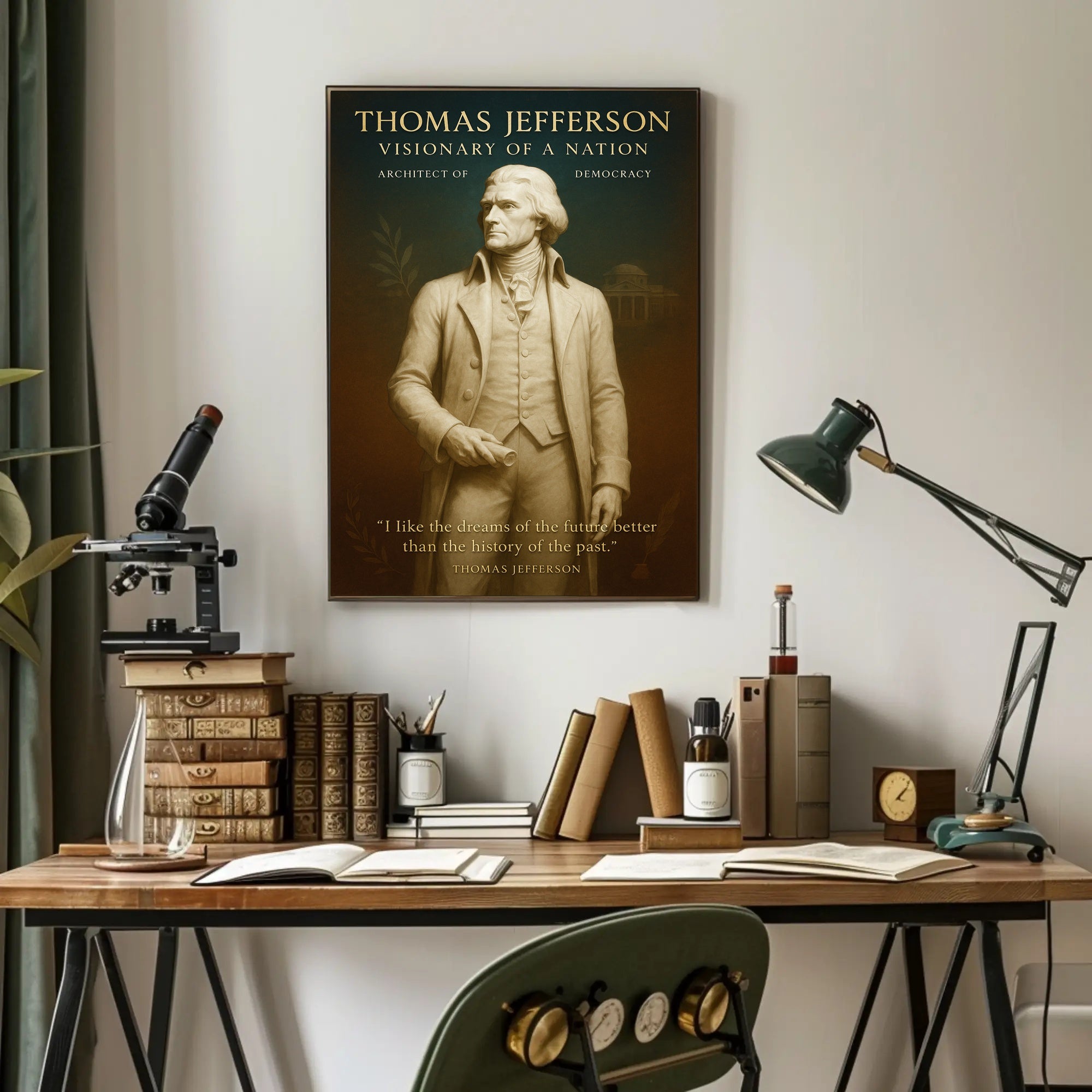 Thomas Jefferson Visionary of a Nation Poster PosterGoat