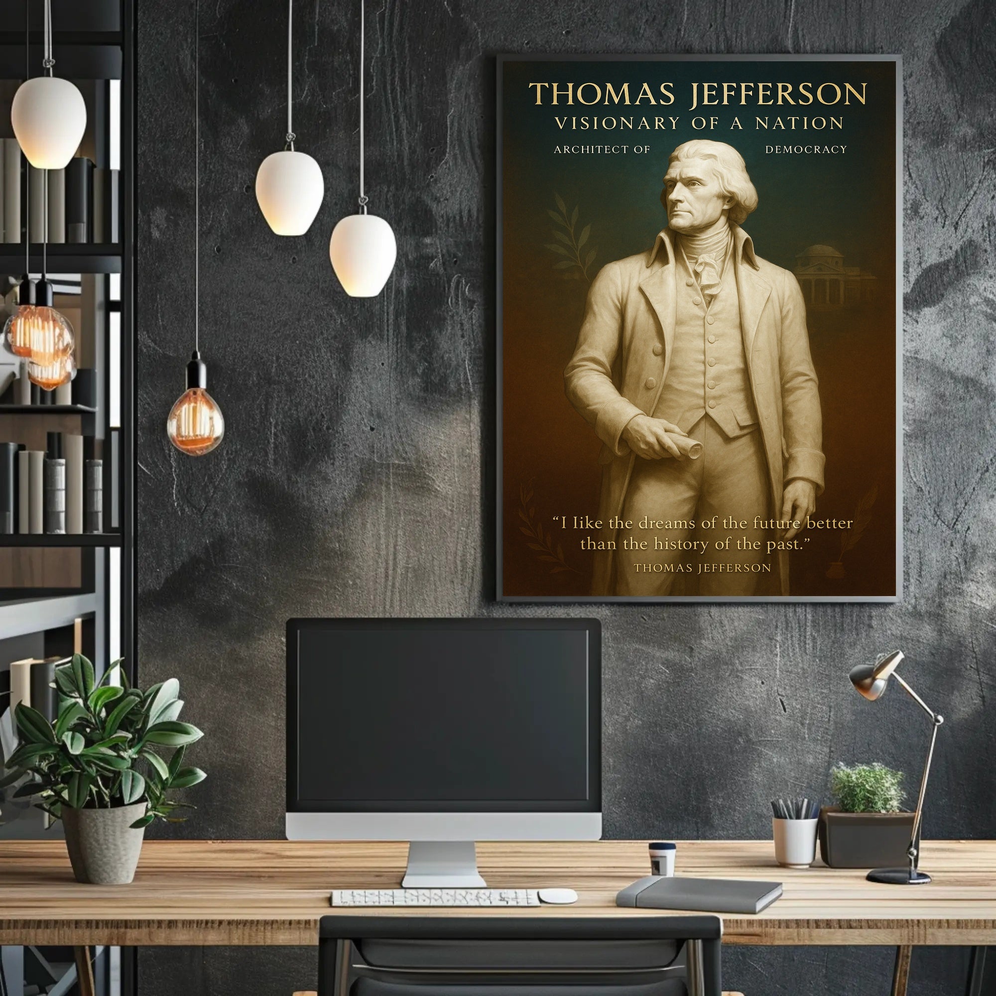 Thomas Jefferson Visionary of a Nation Poster PosterGoat