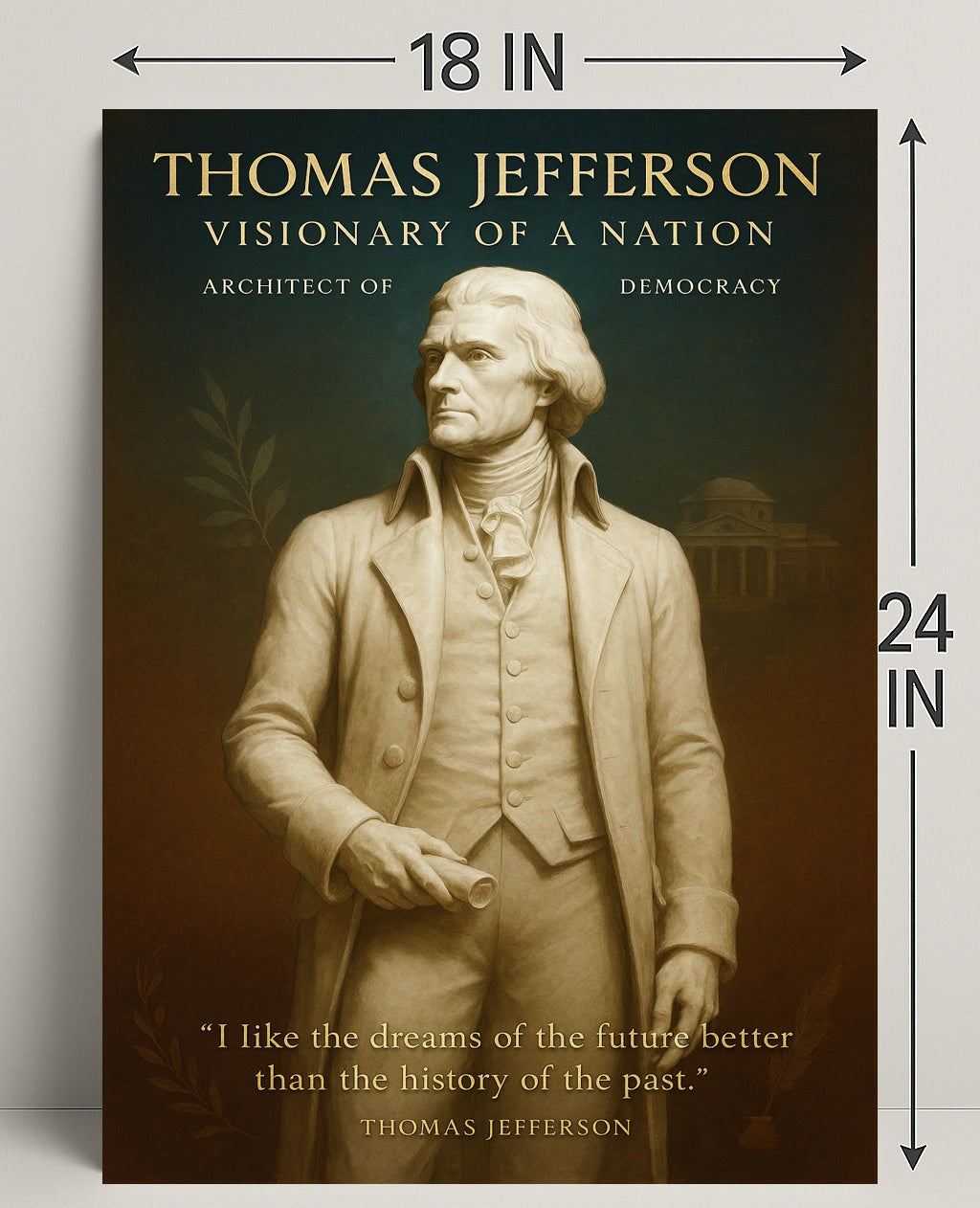 Thomas Jefferson Visionary of a Nation Poster PosterGoat