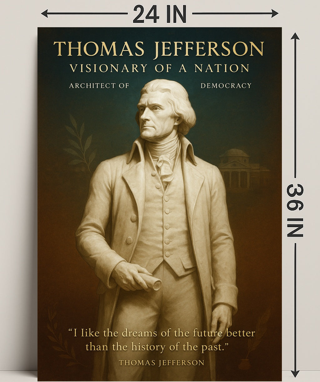 Thomas Jefferson Visionary of a Nation Poster PosterGoat