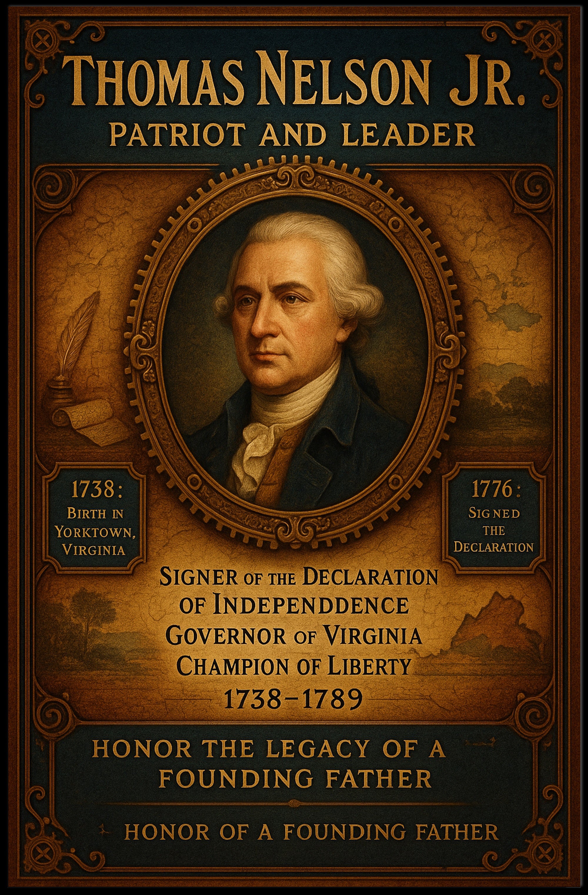 Thomas Nelson Jr. Patriot And Leader Poster PosterGoat