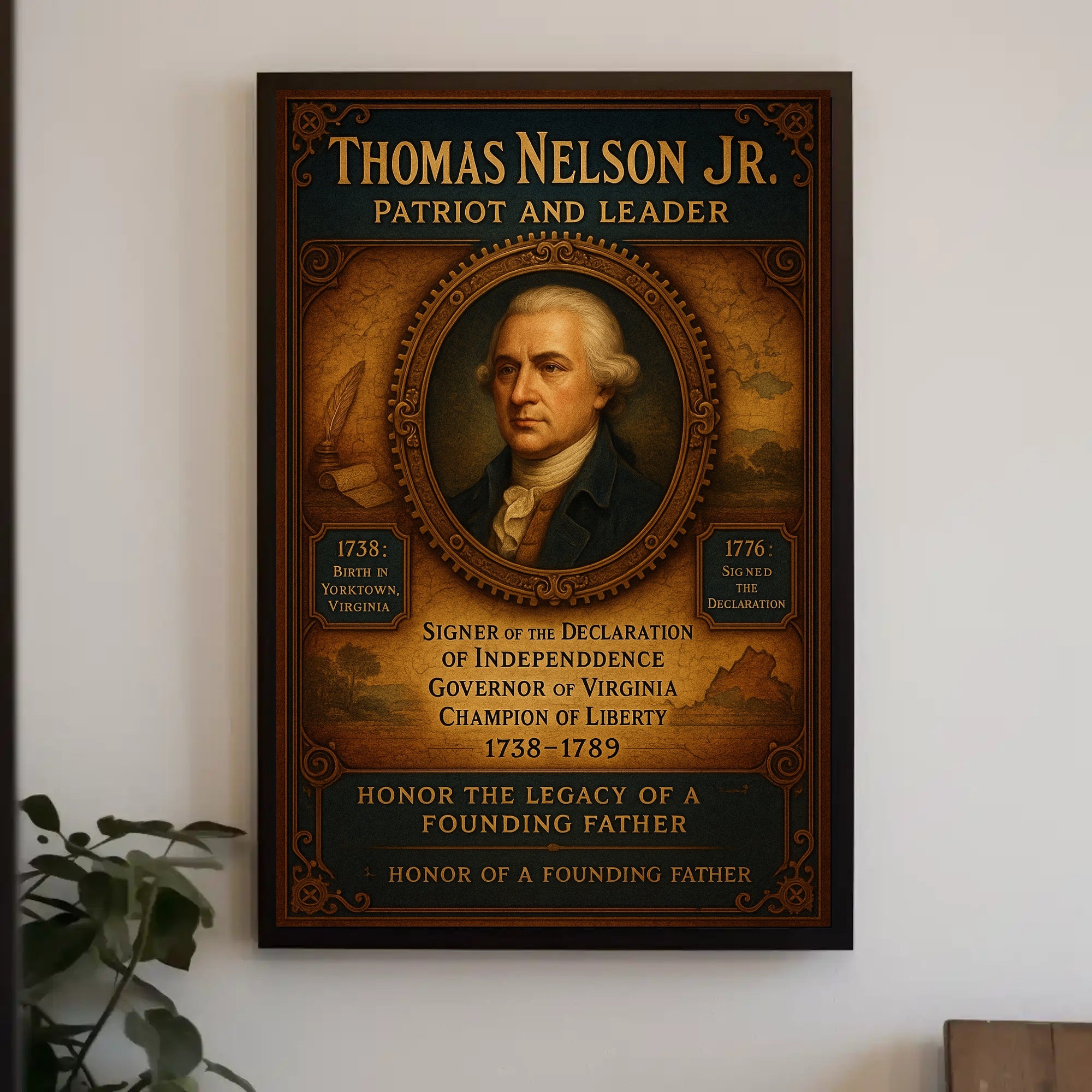 Thomas Nelson Jr. Patriot And Leader Poster PosterGoat