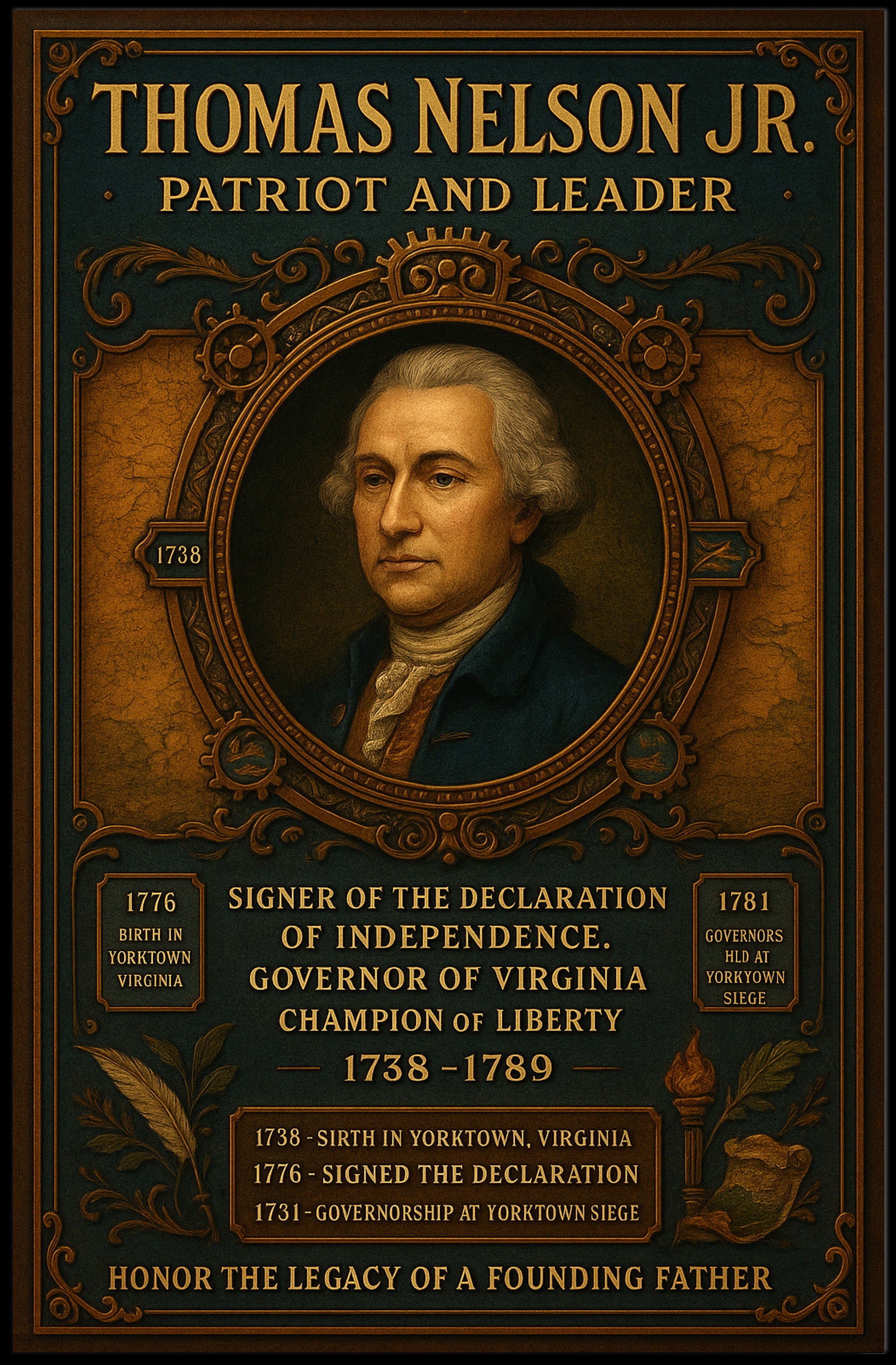 Thomas Nelson Jr. Patriot And Leader Poster PosterGoat