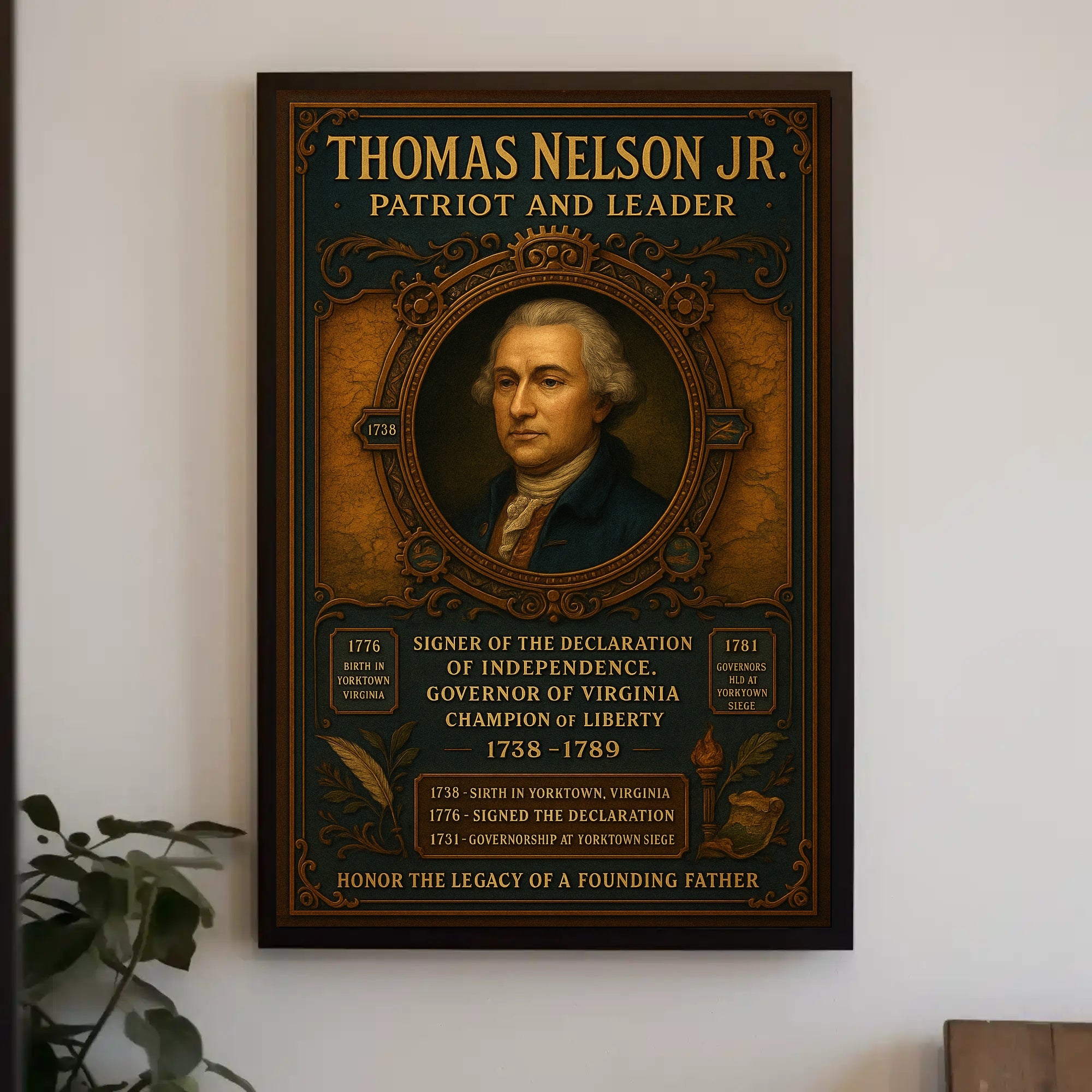 Thomas Nelson Jr. Patriot And Leader Poster PosterGoat