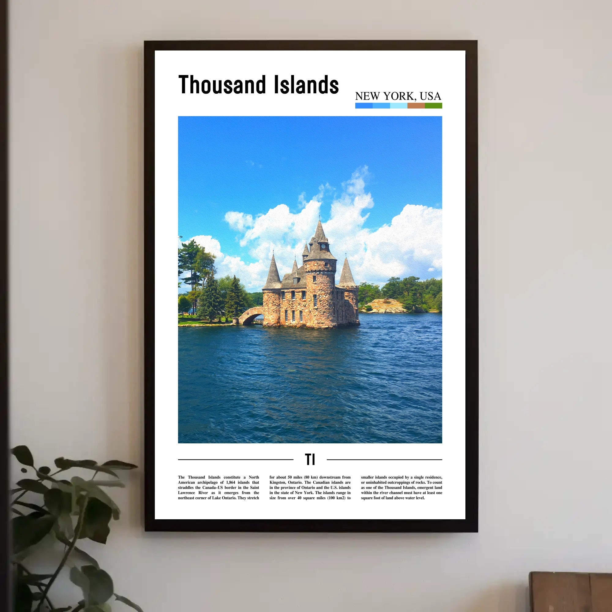 Thousand Islands Castle Travel Poster PosterGoat