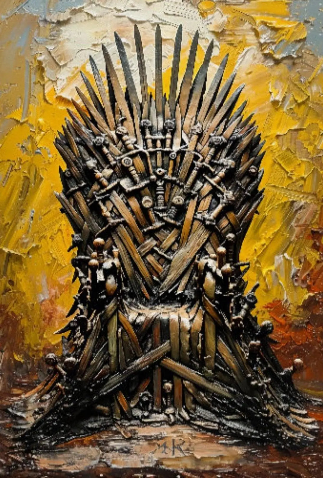 Throne of Swords Epic Fantasy Art Poster PosterGoat