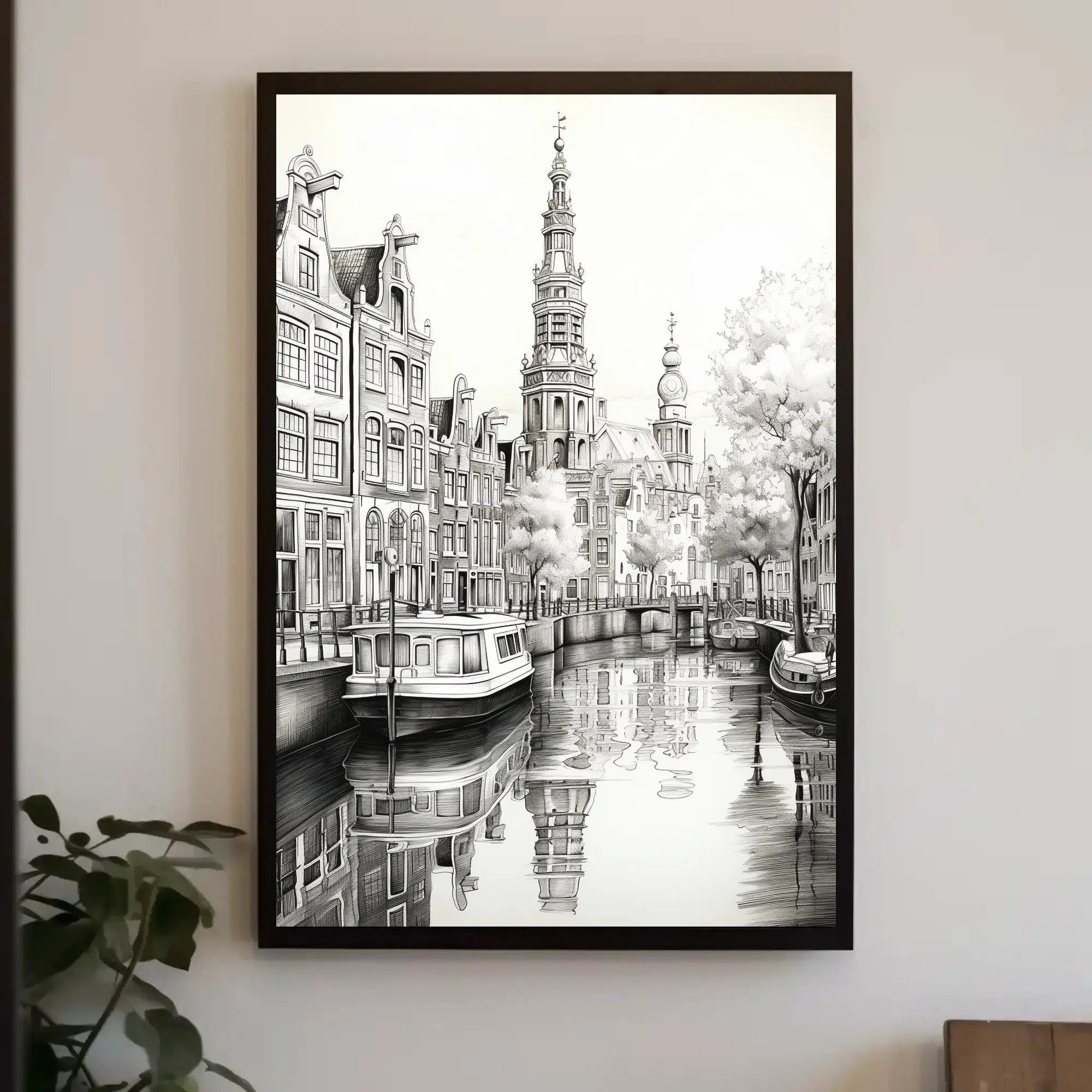 Timeless European Canal Scene Architectural Art Print - Travel Poster PosterGoat